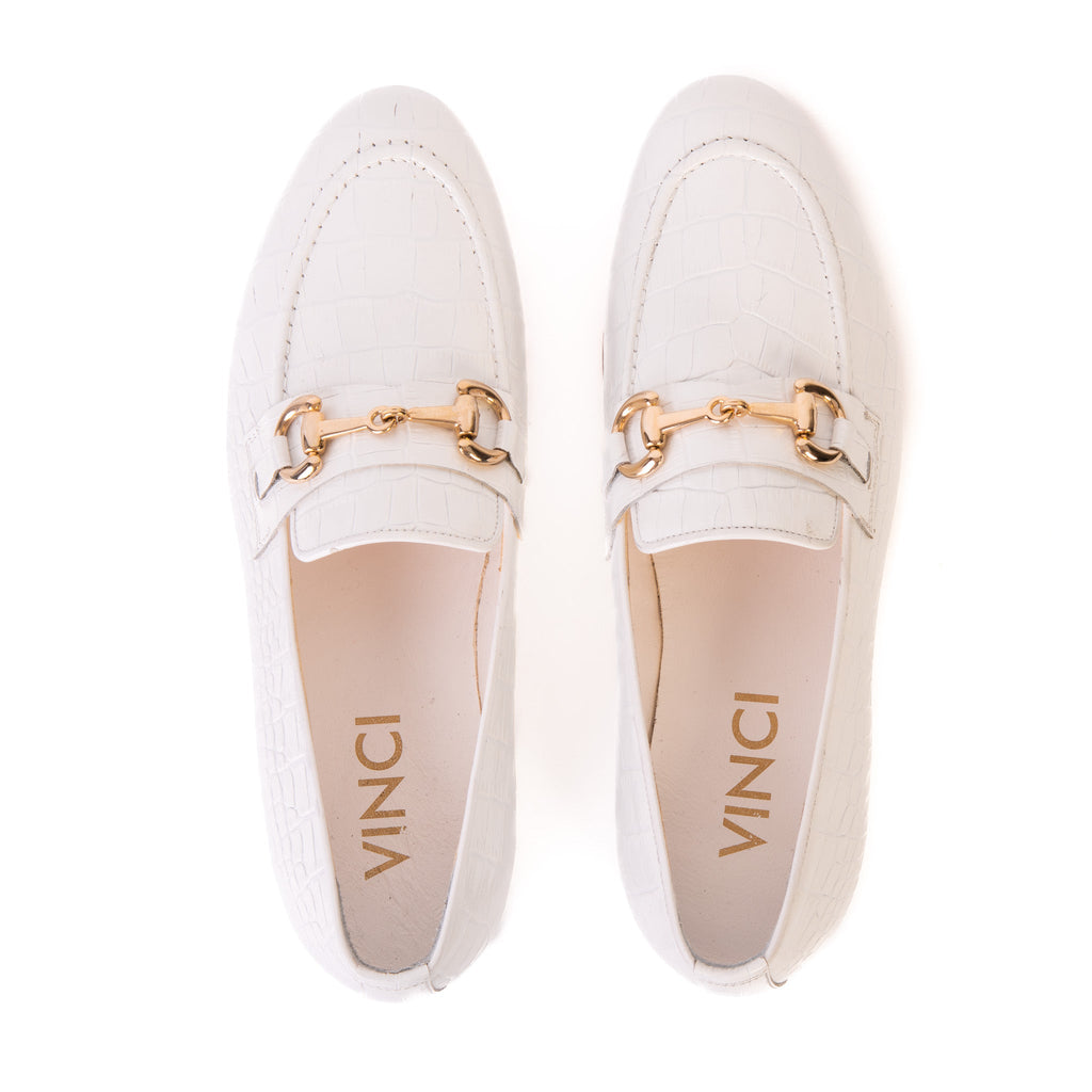 The Monaco White Leather Men Shoe Bit Loafer
