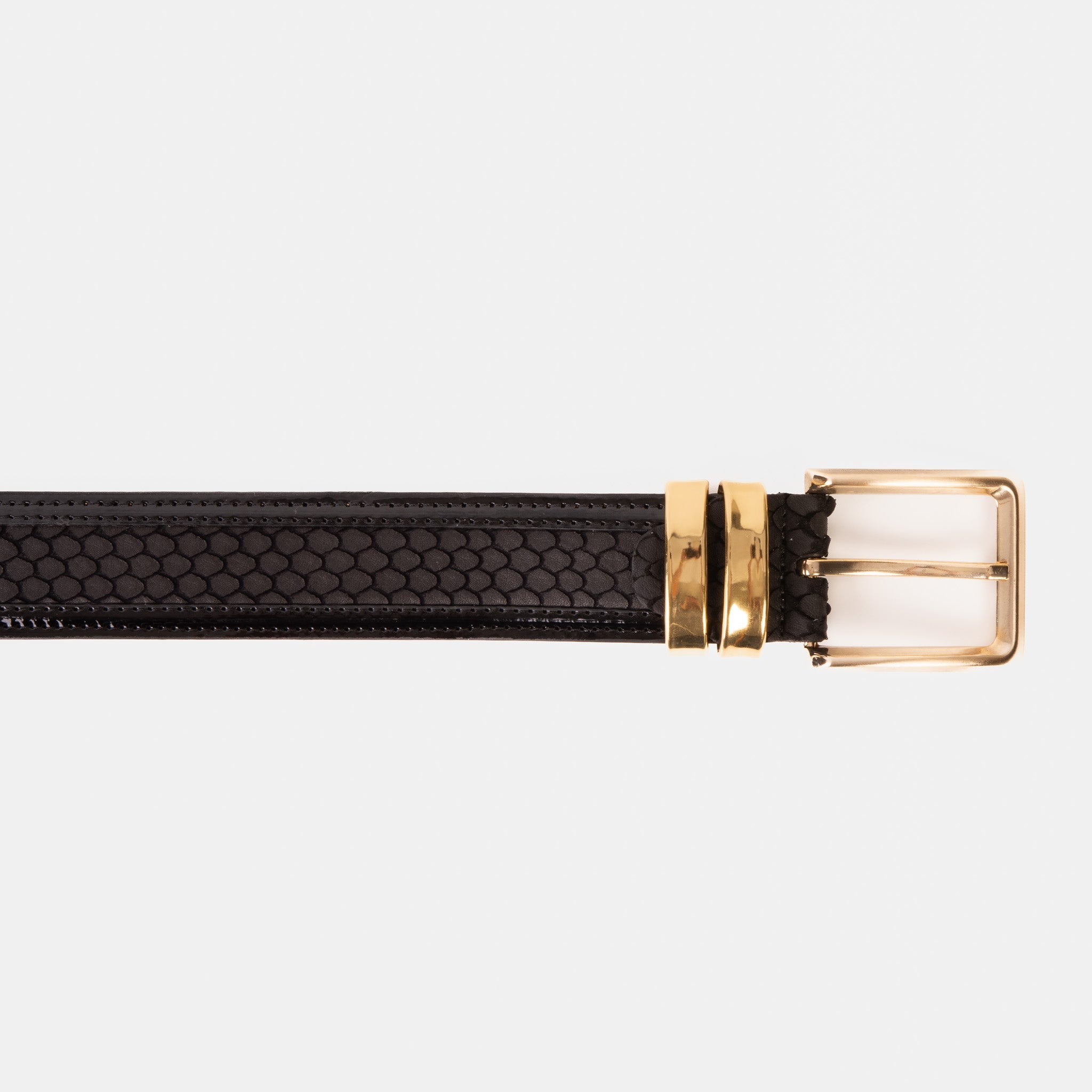 The Monarch Black Leather Belt