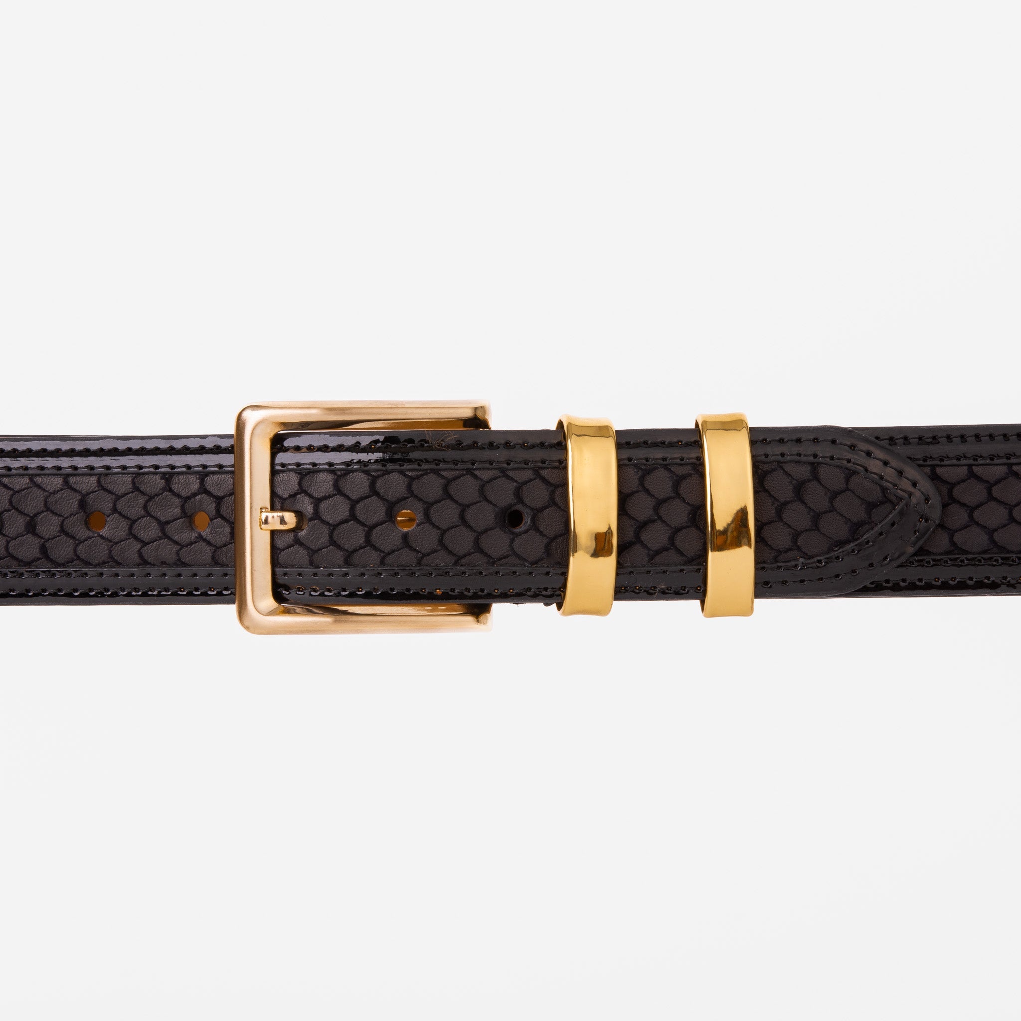 The Imperial Black Leather Belt