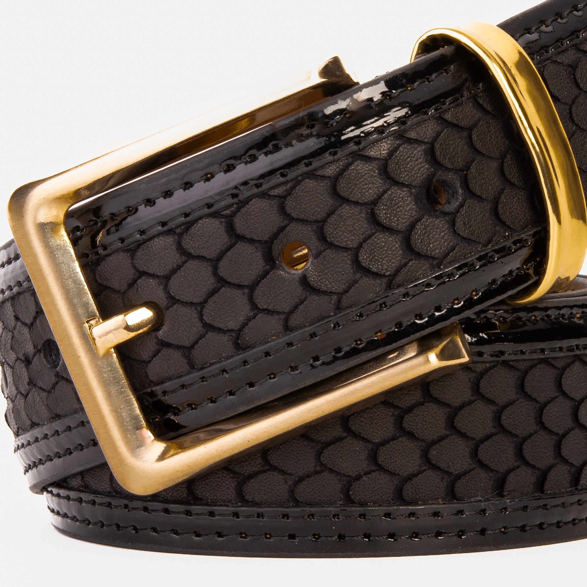 The Monarch Black Leather Belt