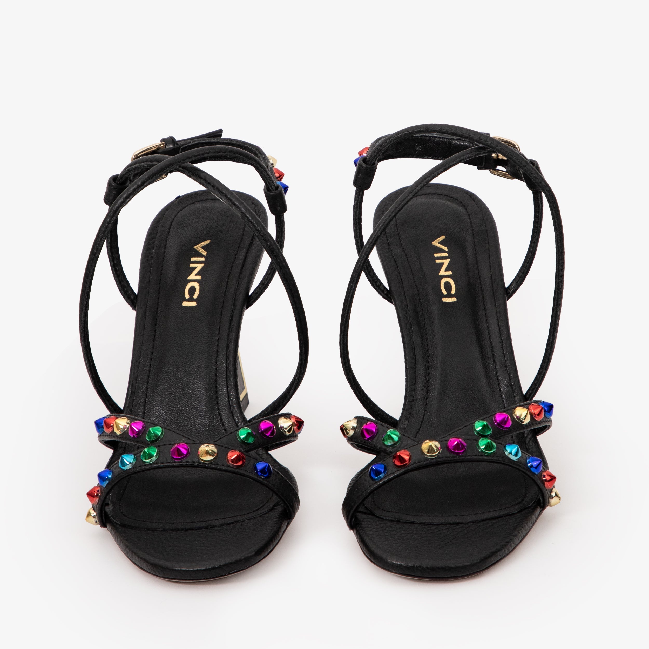 The Aurora Black Leather Strappy Women Sandal