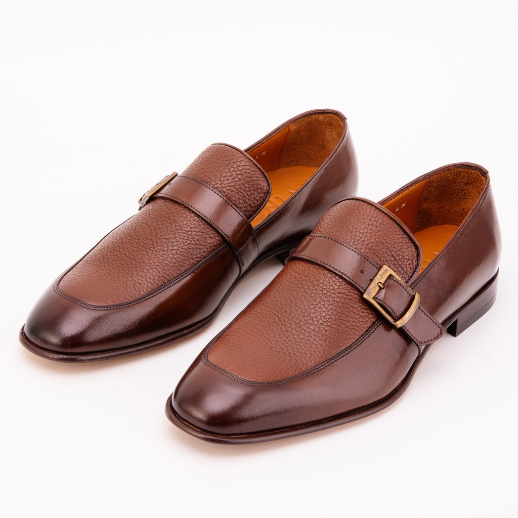 The Marquez Tan Baby Buffalo & Deer Leather Loafer Men Shoe