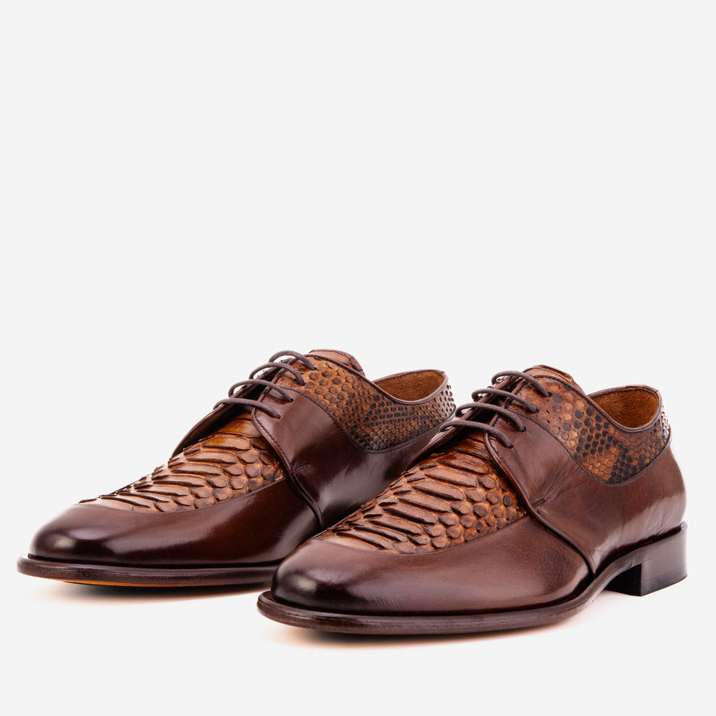 The Arven Tan Python Leather Men Shoe
