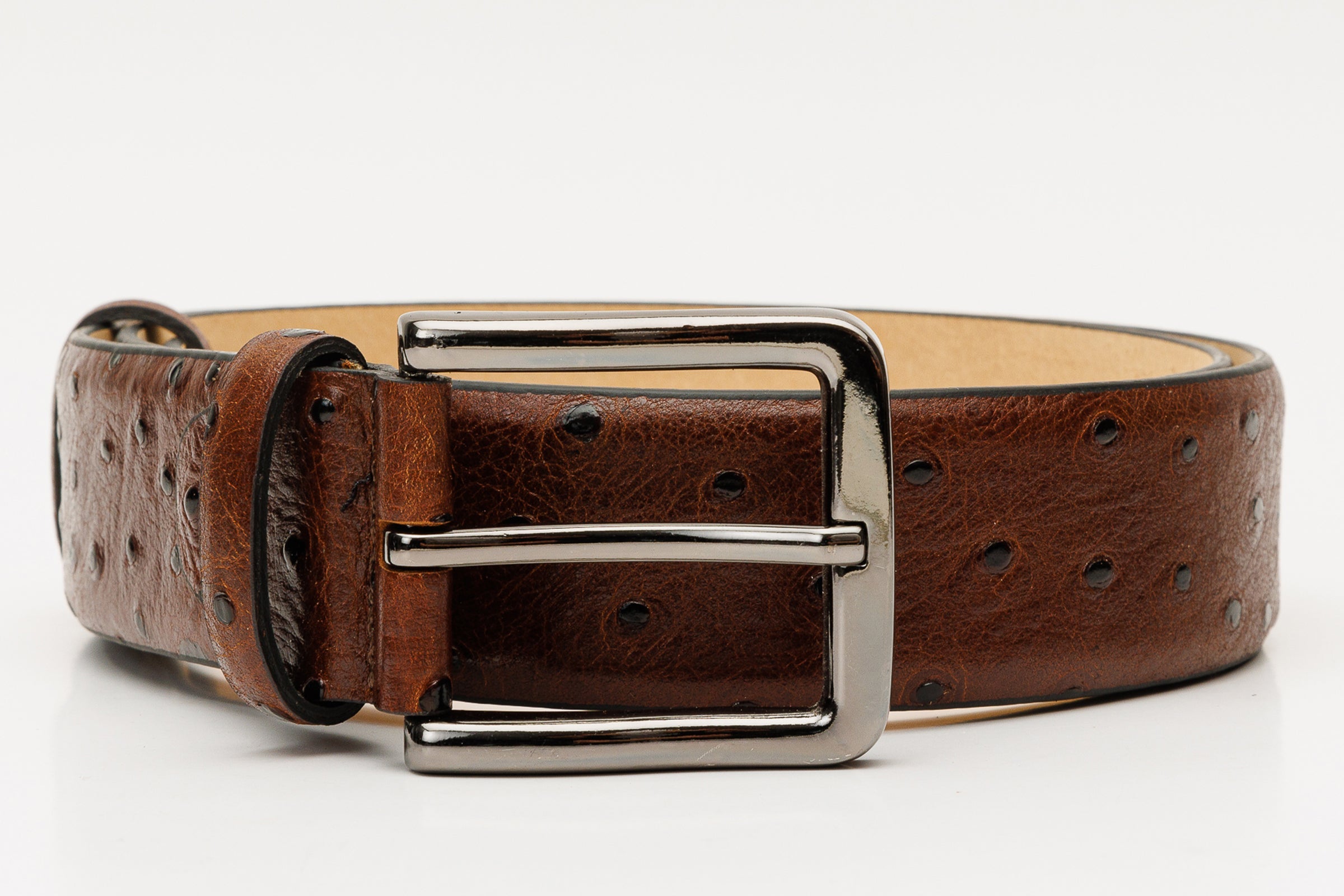 The Dallas Brown Calfskin Belt
