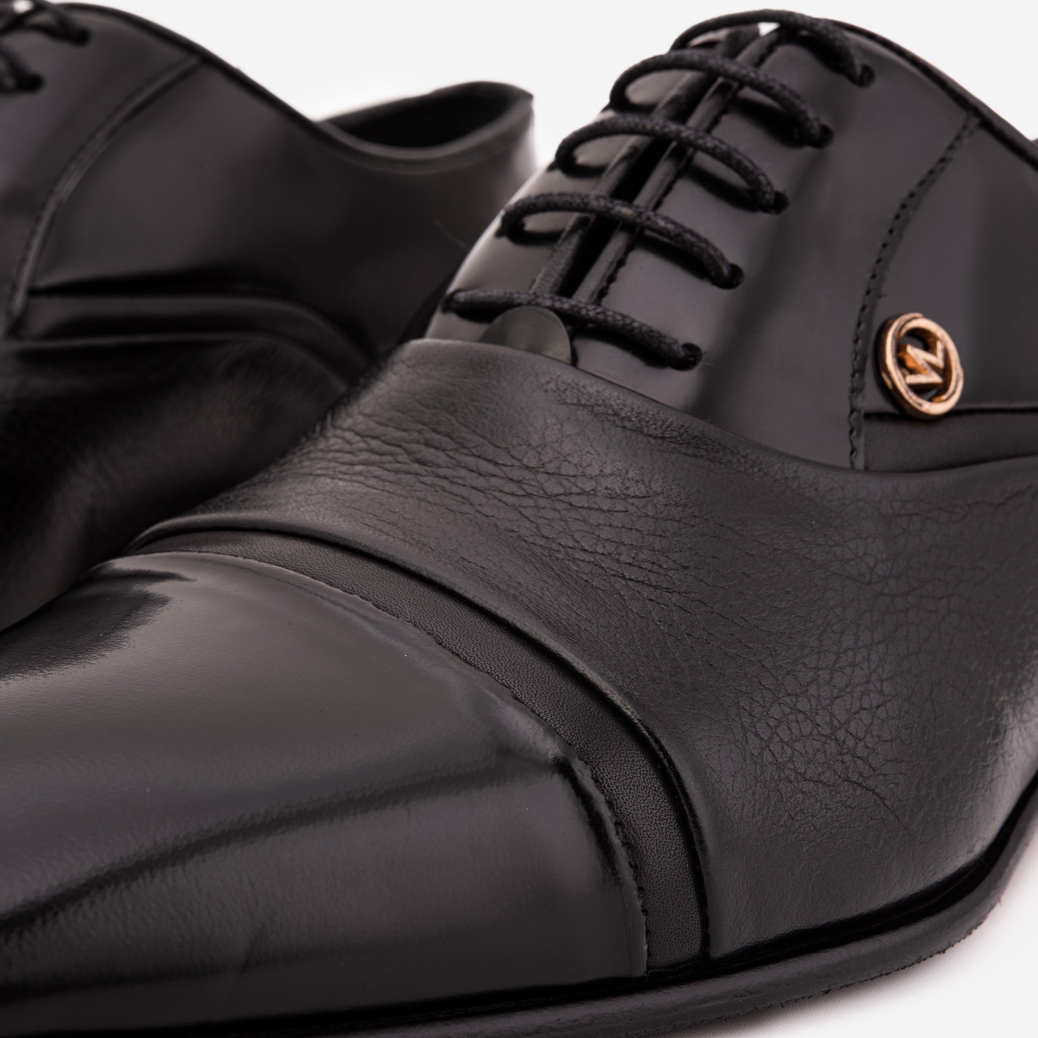 The Rockwell Handmade Black Leather Cap Toe Men Oxford Shoe