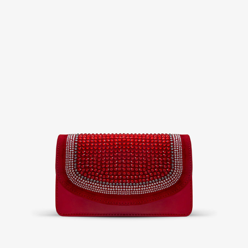 The Barneveld Red Glitter Leather Handbag