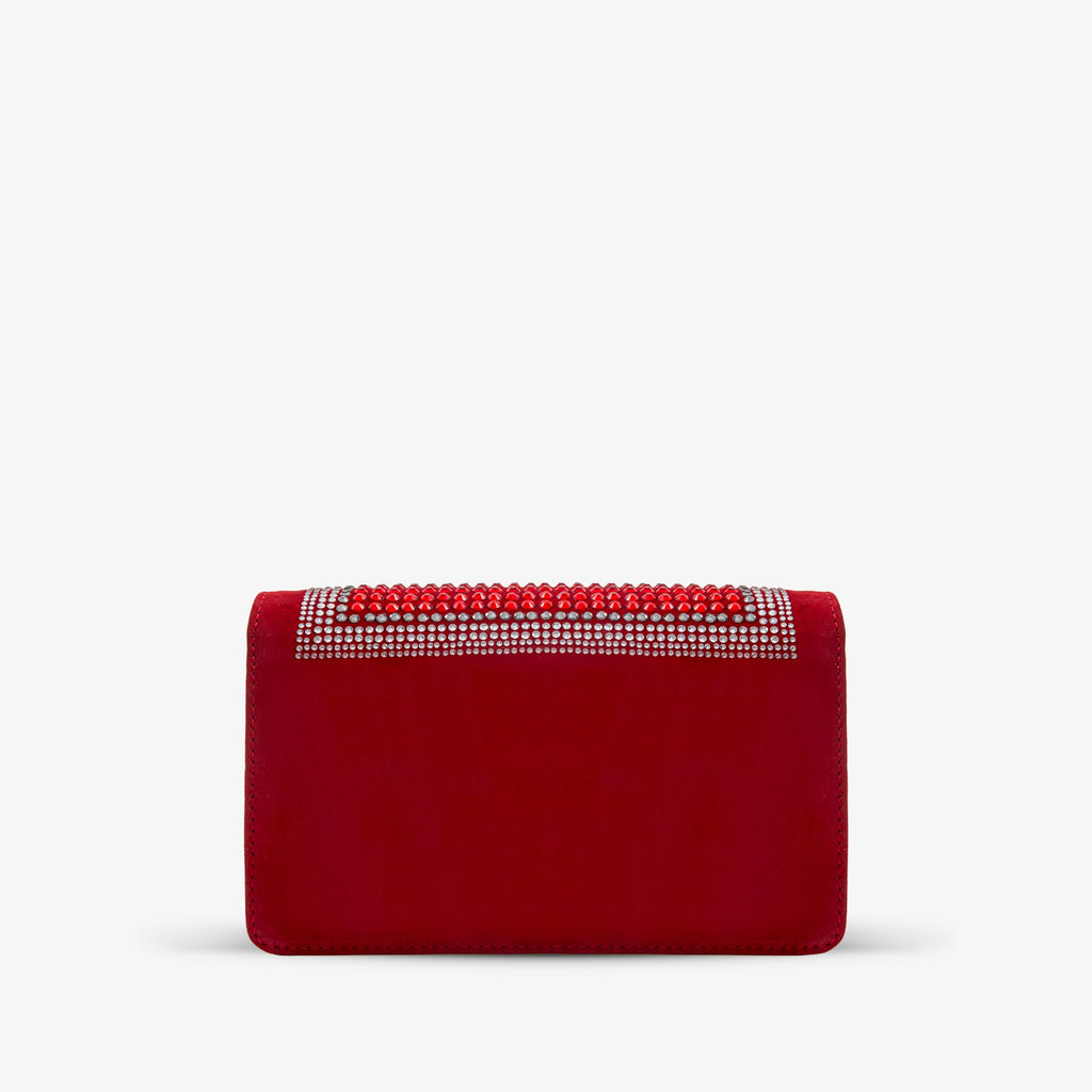 The Barneveld Red Glitter Leather Handbag