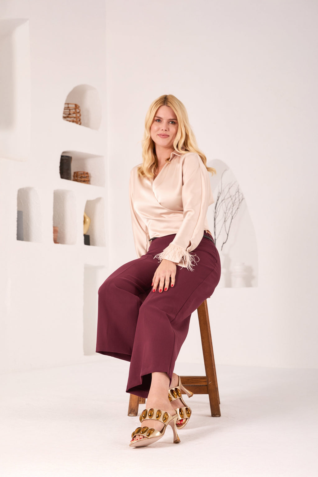 The Eclipse Gold Leather Women Sandal