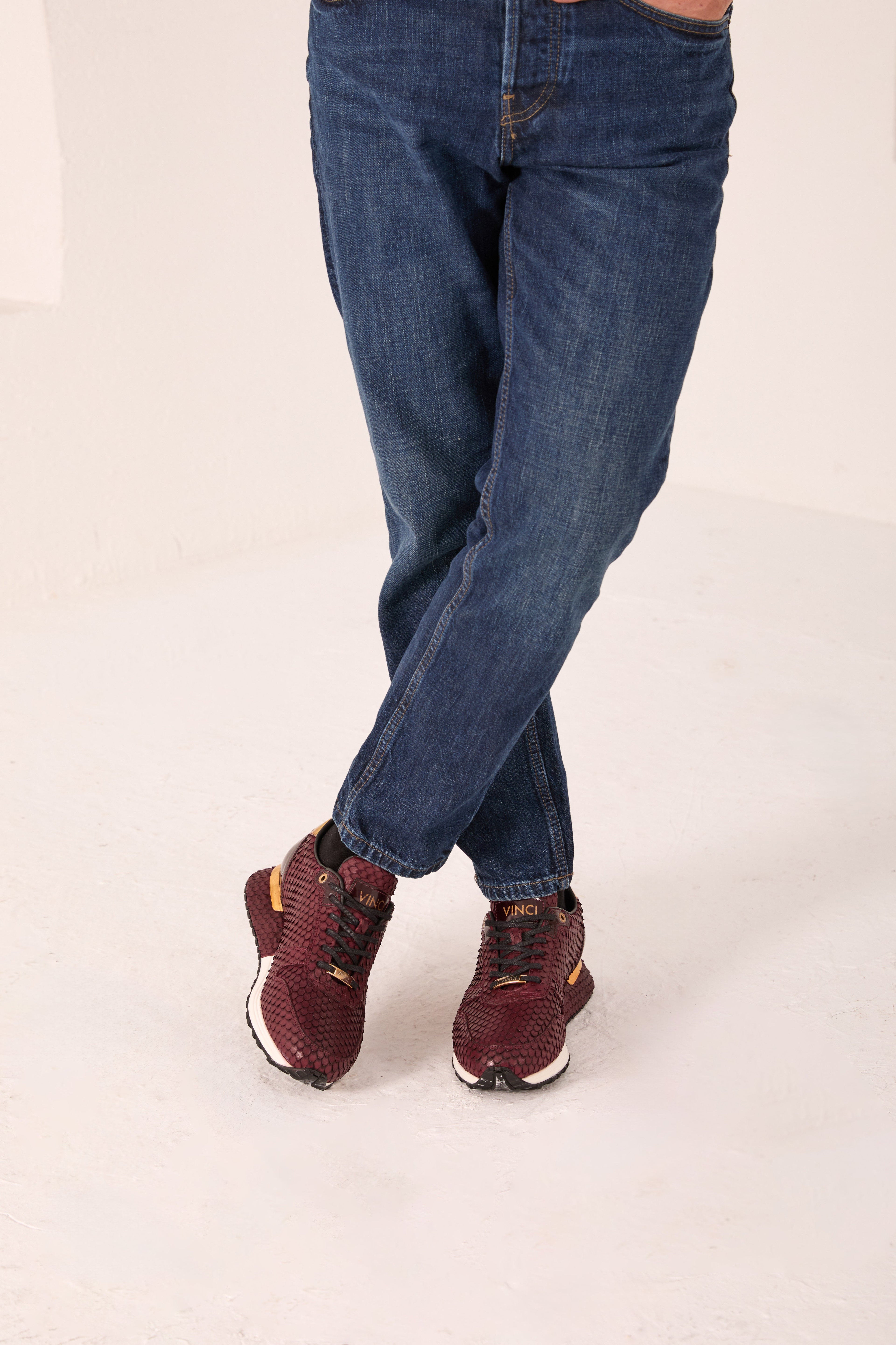 The Majesty Burgundy Leather Men Sneaker