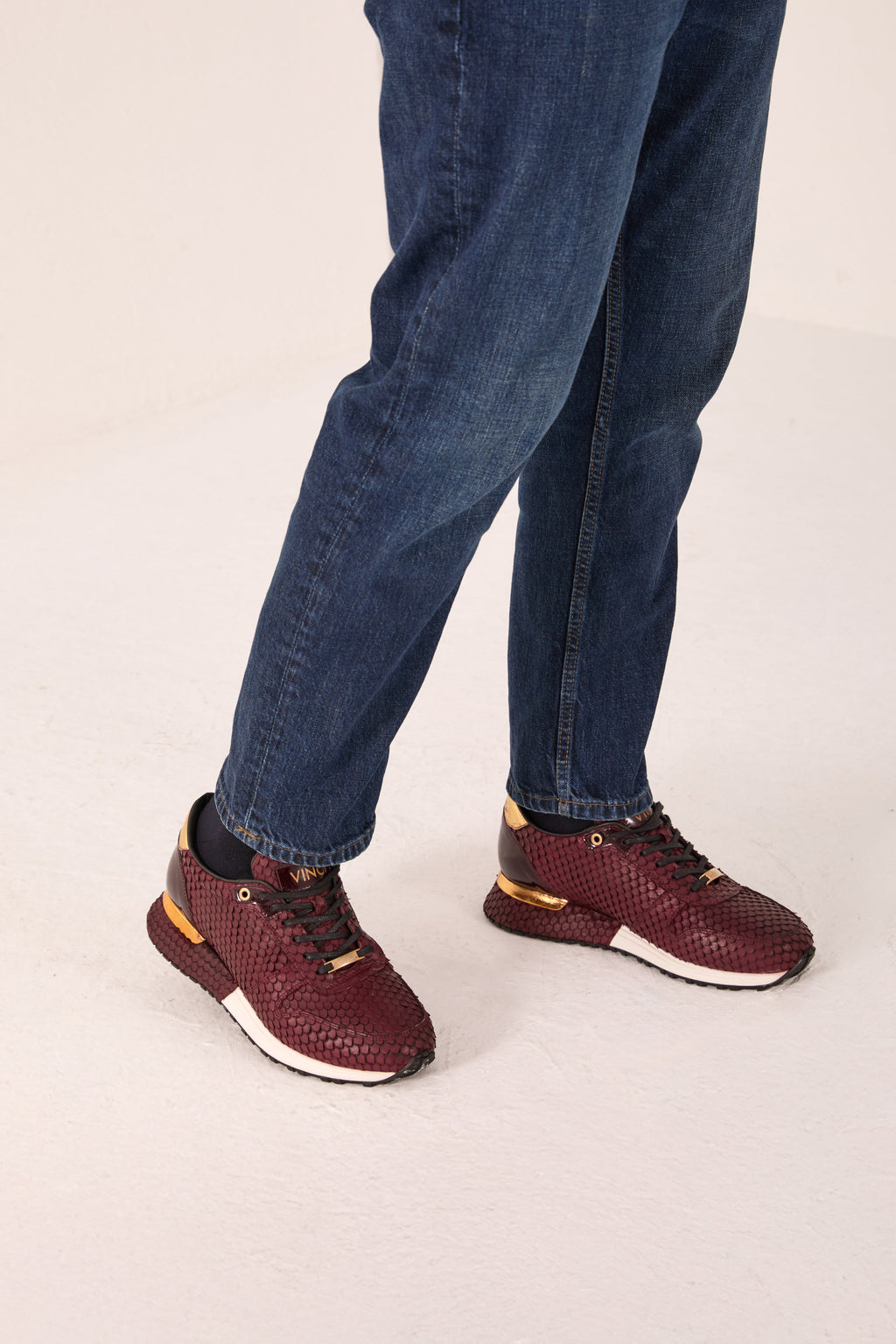 The Majesty Burgundy Leather Men Sneaker