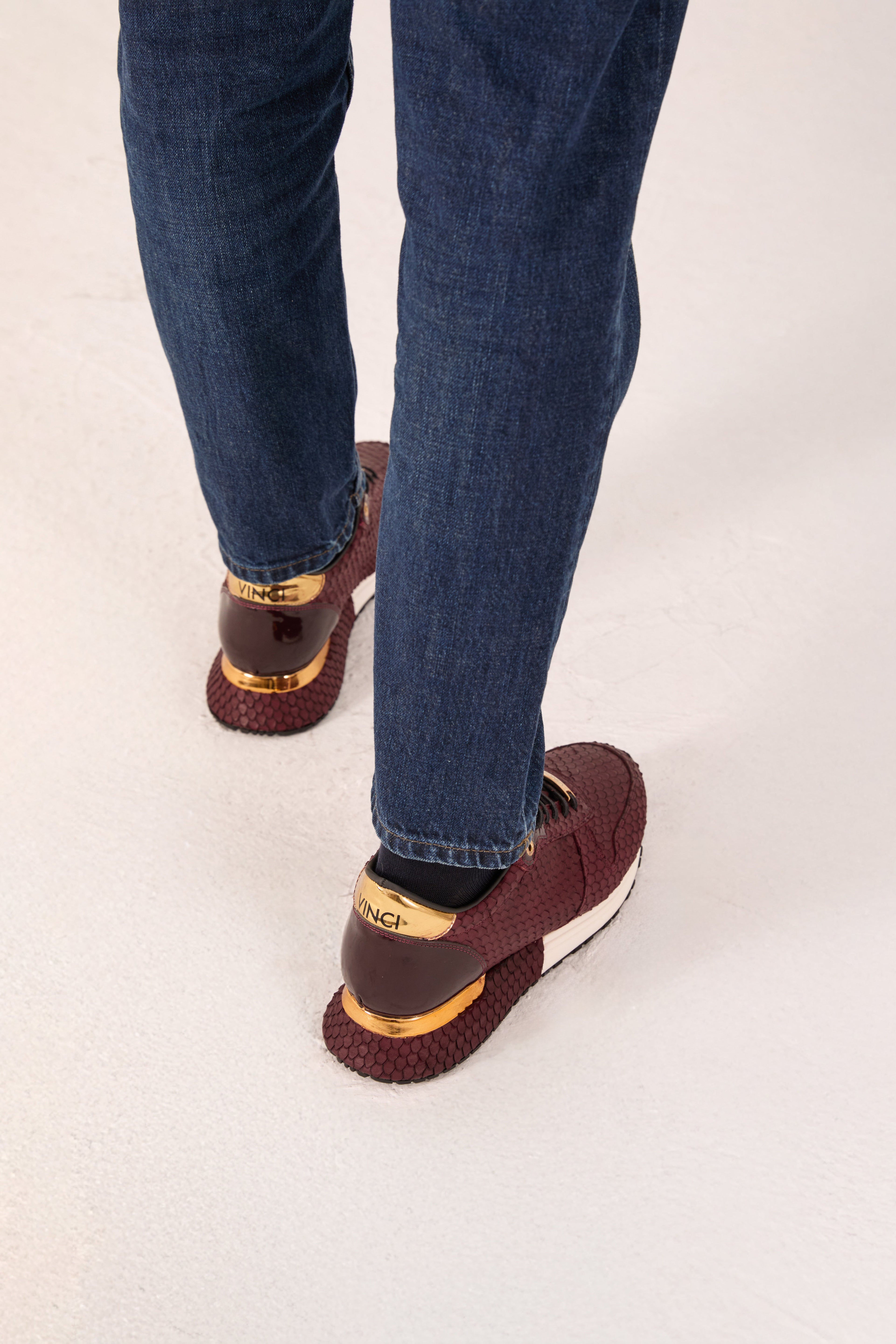 The Majesty Burgundy Leather Men Sneaker