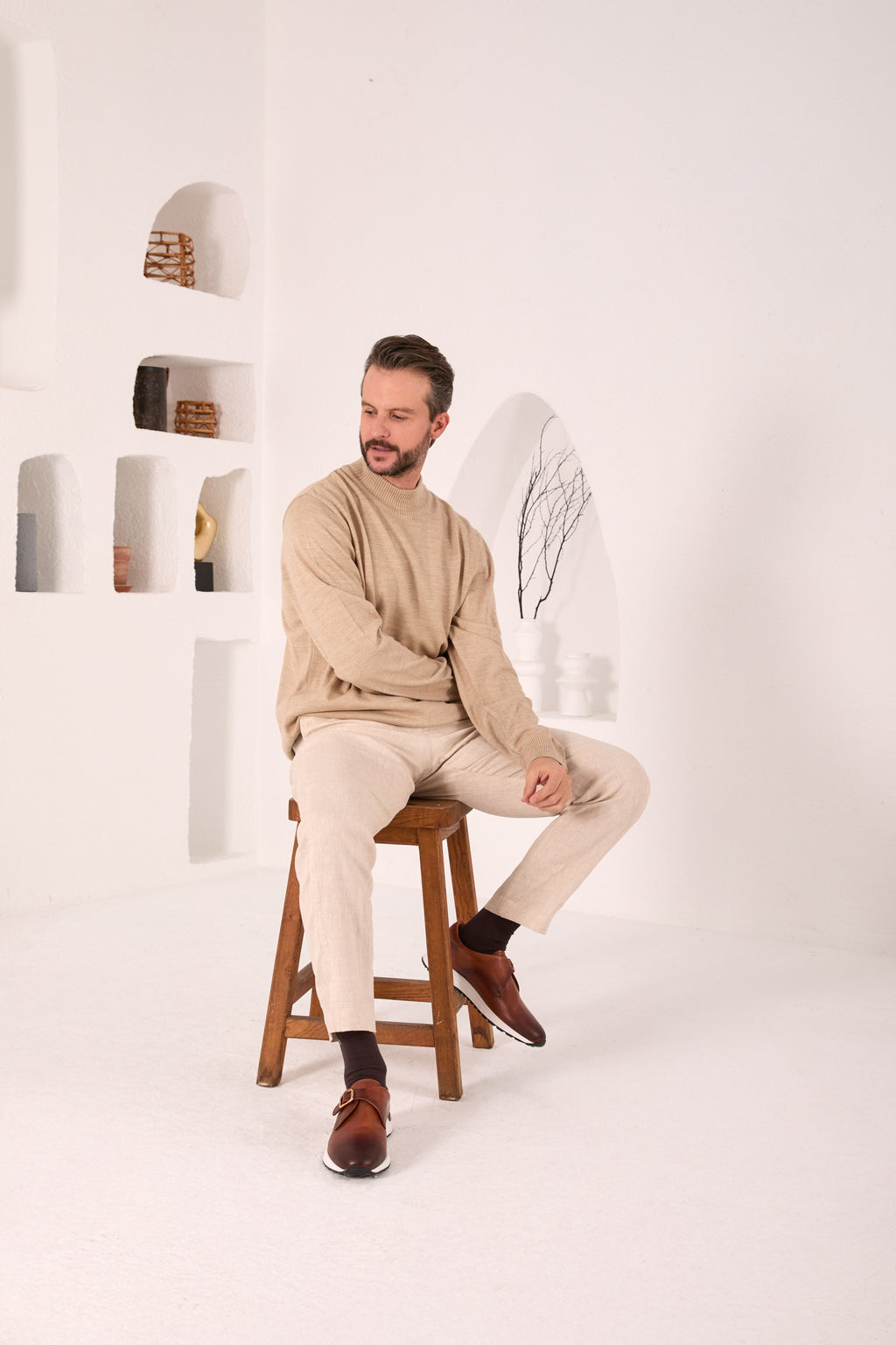 The Torino Tan Leather Men Sneaker