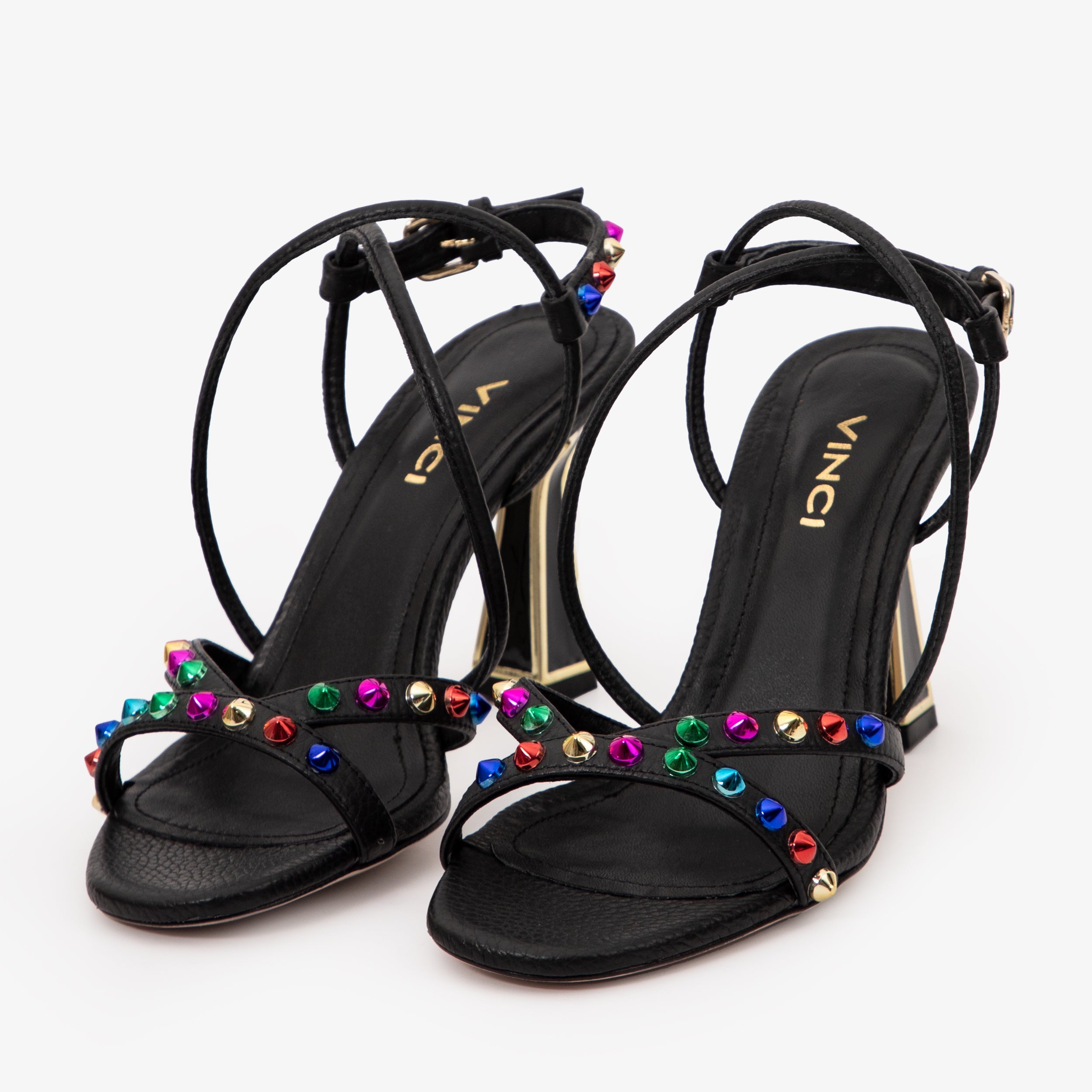 The Aurora Black Leather Strappy Women Sandal