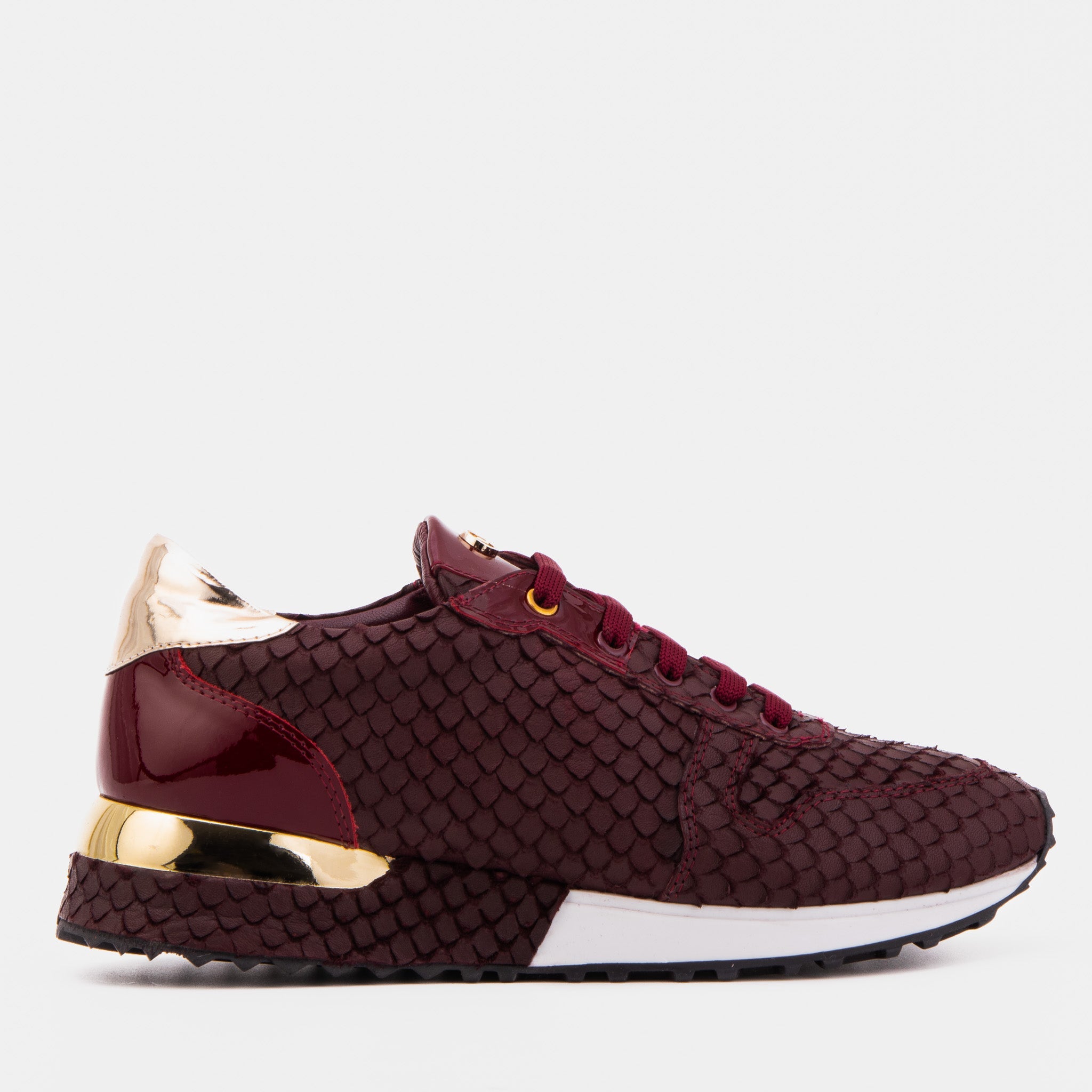 The Scarlet Burgundy Leather Women Sneaker