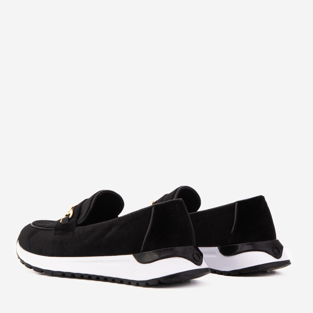 The Milan Black Leather Women Sneaker