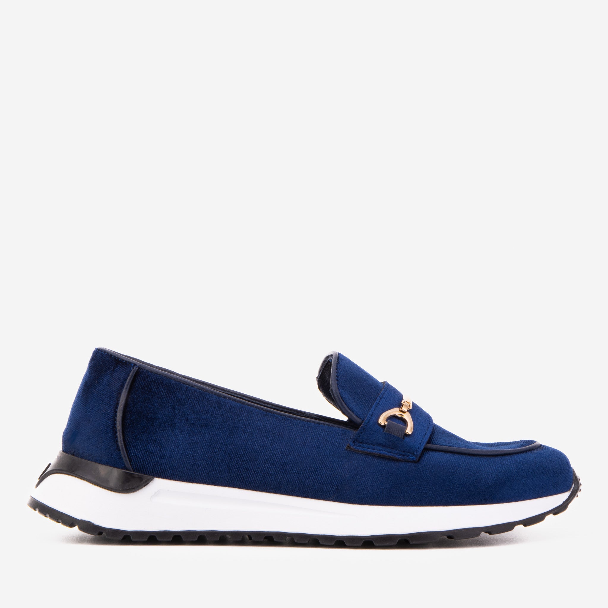 The Milan Navy Blue Leather Women Sneaker