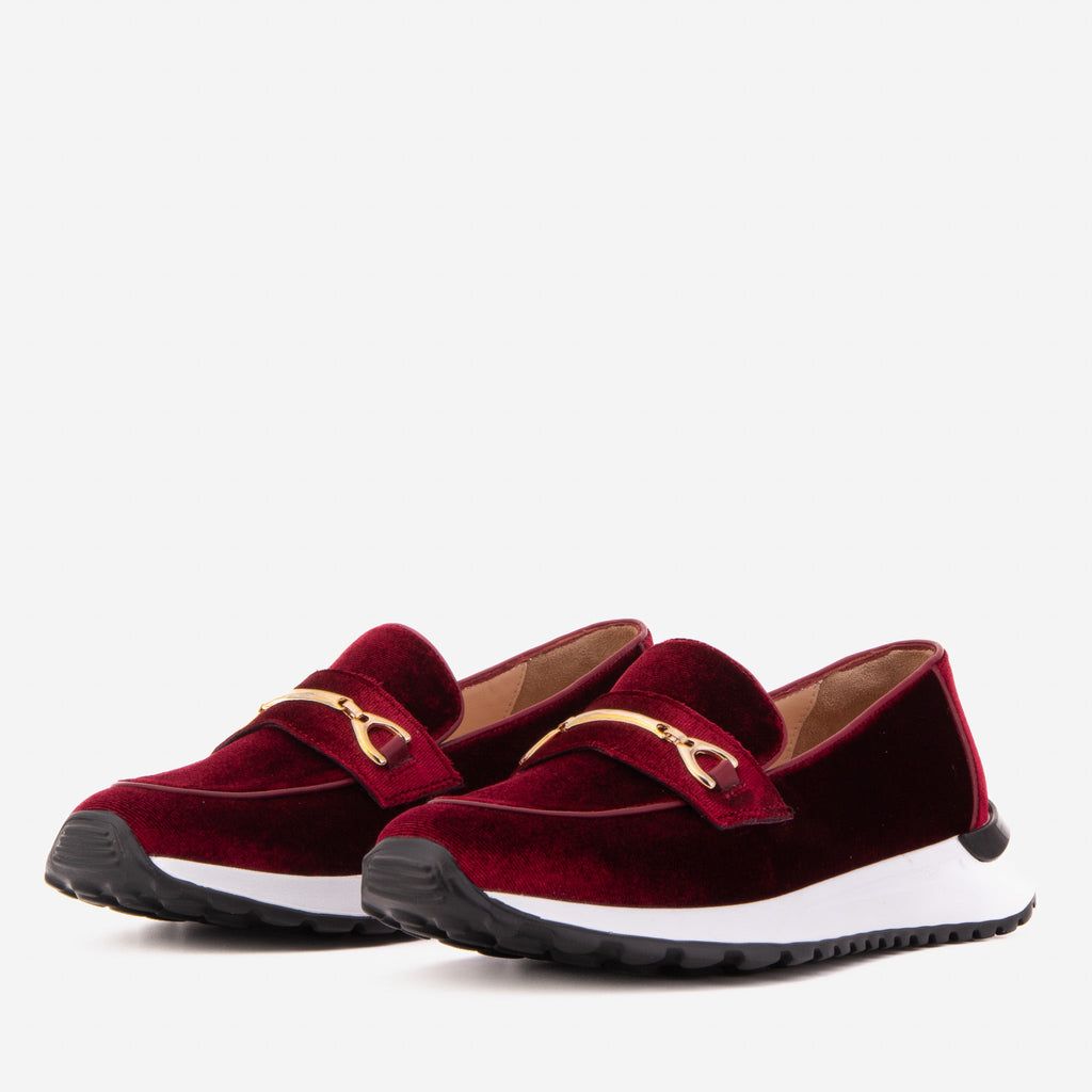 The Milan Burgundy Leather Women Sneaker