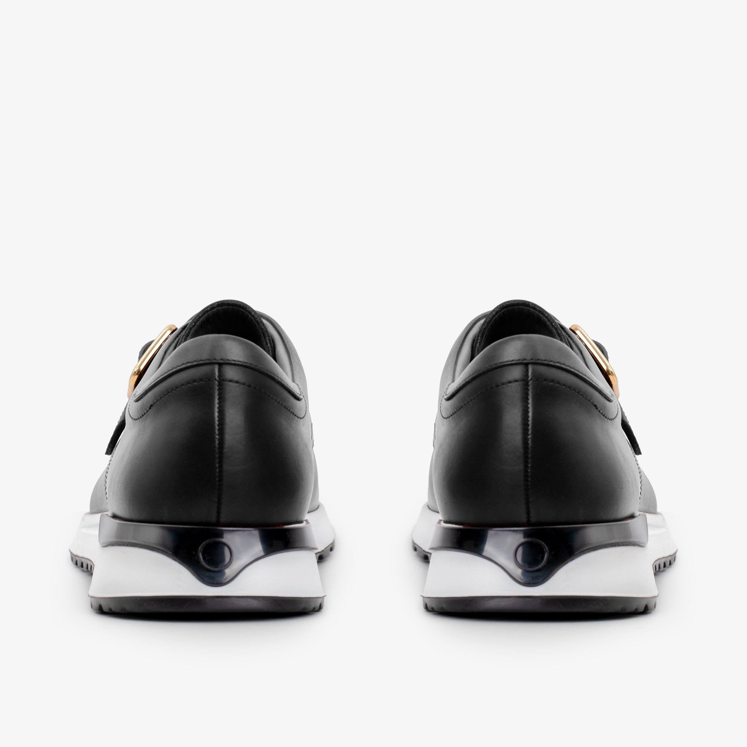 The Luxe Black Buffalo Leather Women Sneaker