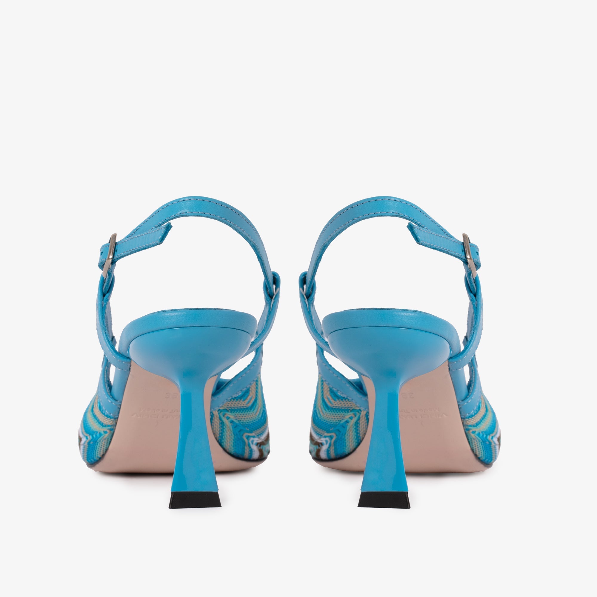 The Napoli Blue Leather Slingback Women Sandal