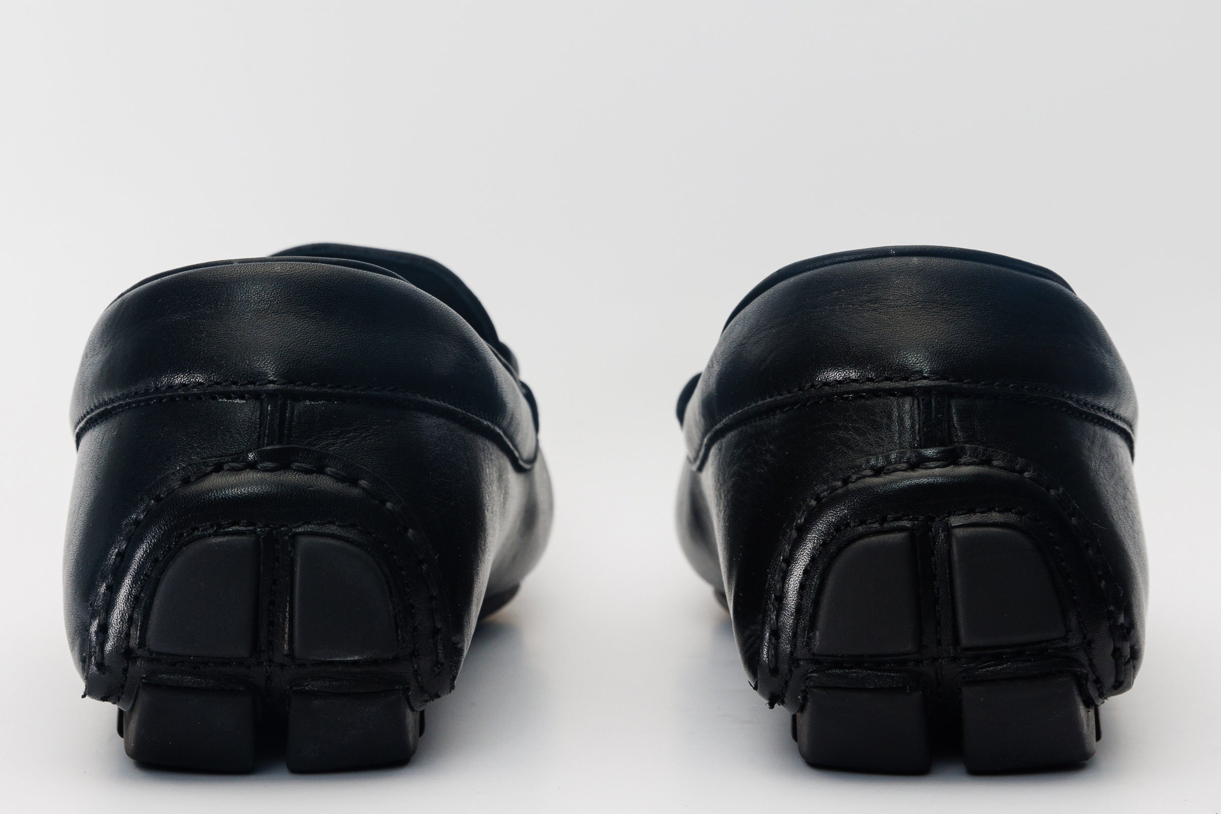 Pavia Black Leather Bit Drive Loafer Men Shoe