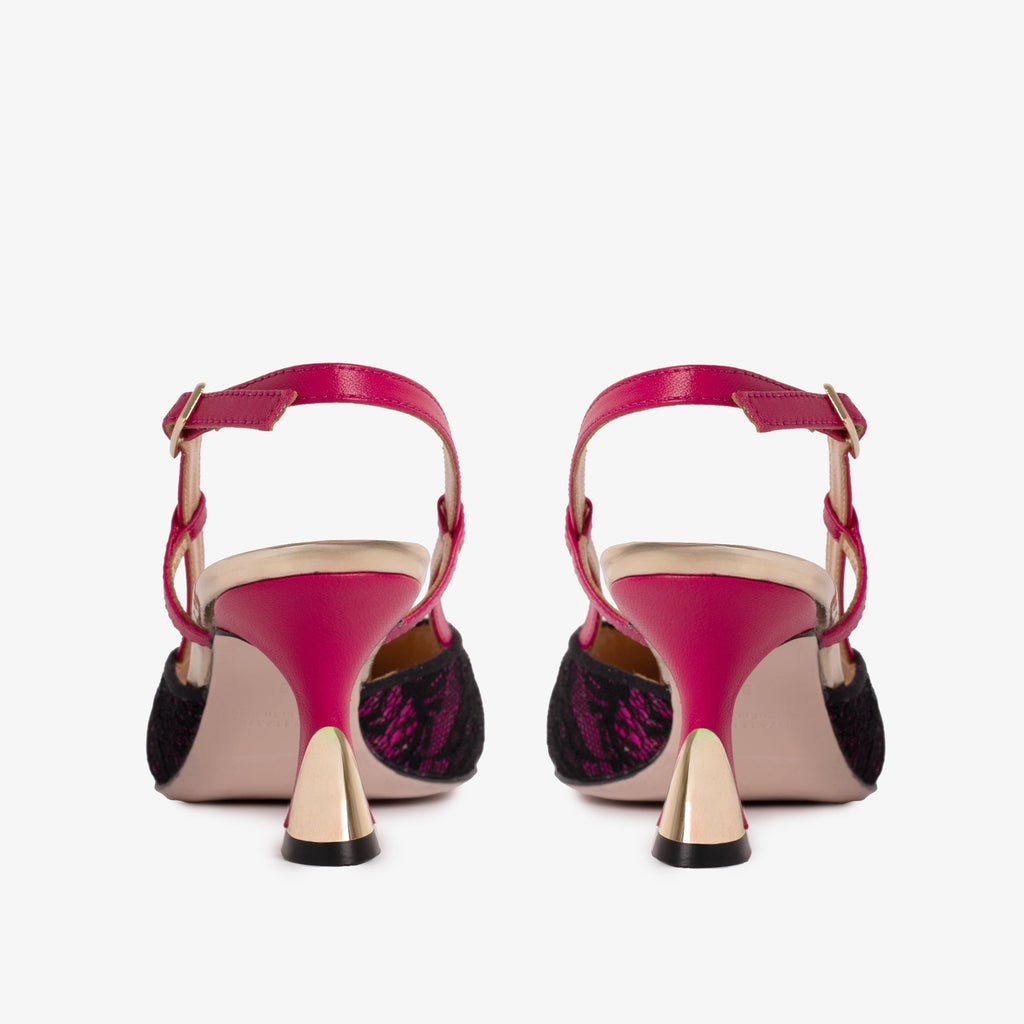 The Bali Fuchsia Leather Slingback Women Sandal