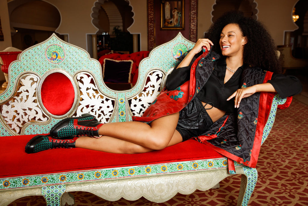 The Black River Black Handwoven Leather Ankle Women Boot Final Sale!