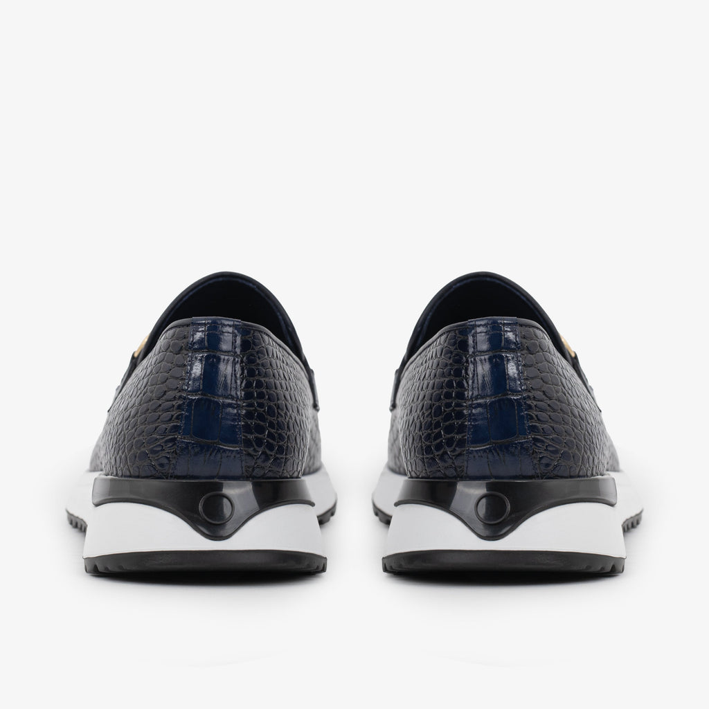 The Padova Navy Blue Leather Men Sneaker