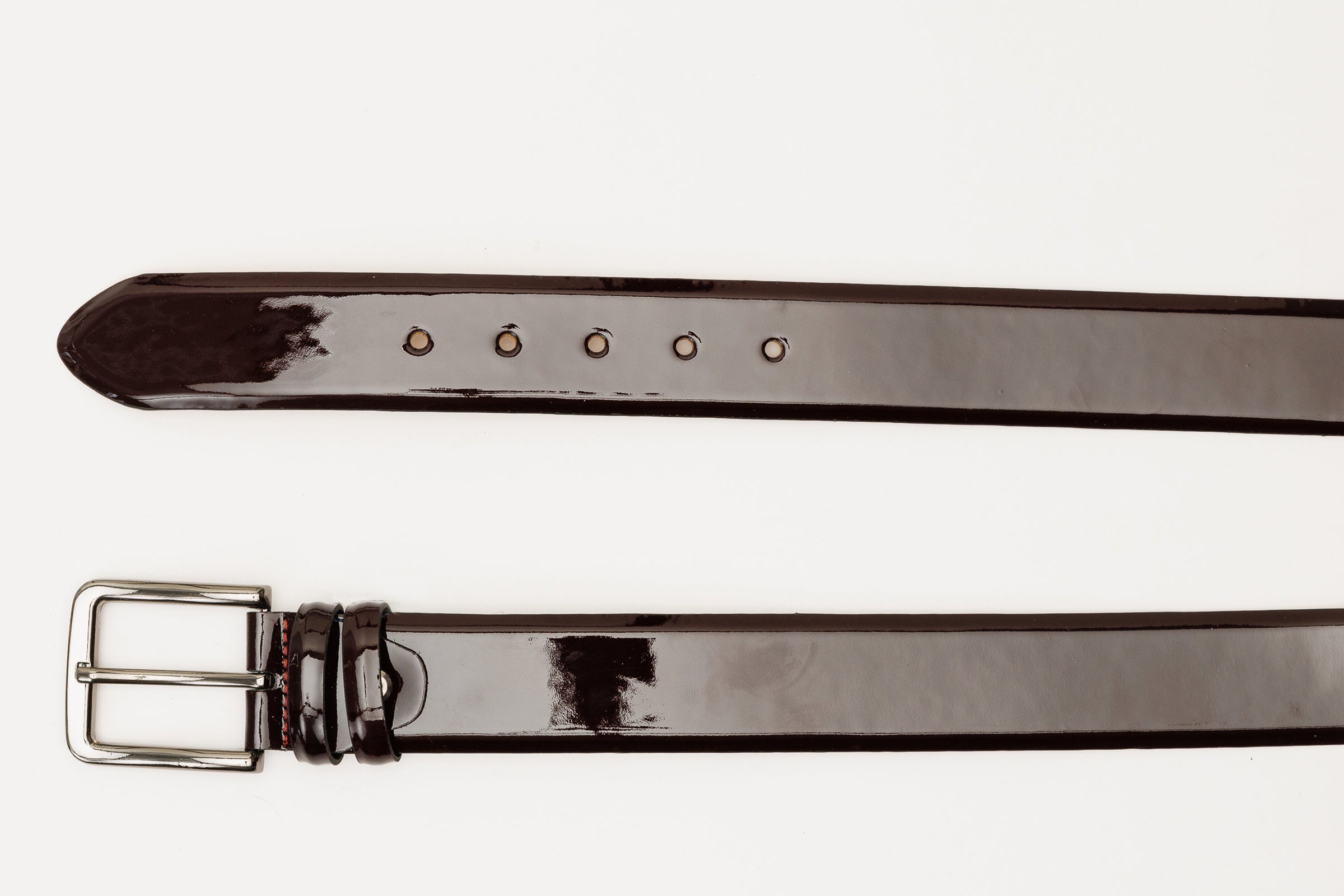 The Dodoma Burgundy Patent Leather Belt