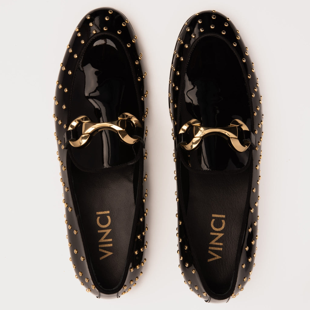 The Jupiter  Shoe Black Spike Leather  Bit Dress Loafer Limited Edition Men  Shoe