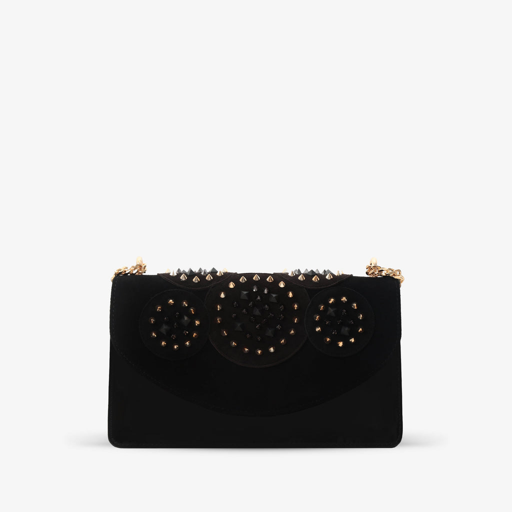 The Infanta Black Spike Leather Handbag