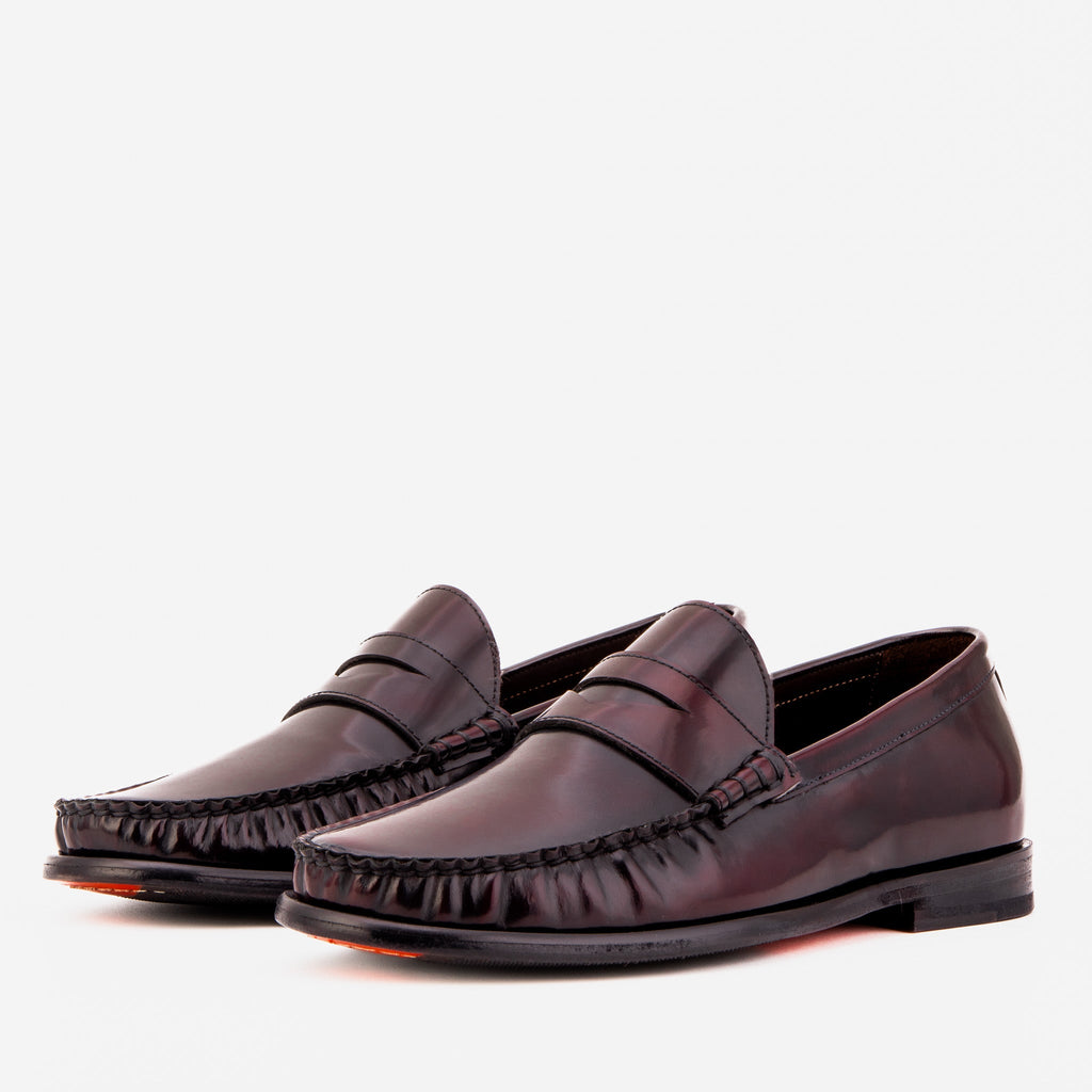 The Belmont Burgundy Polished Leather Men Loafer