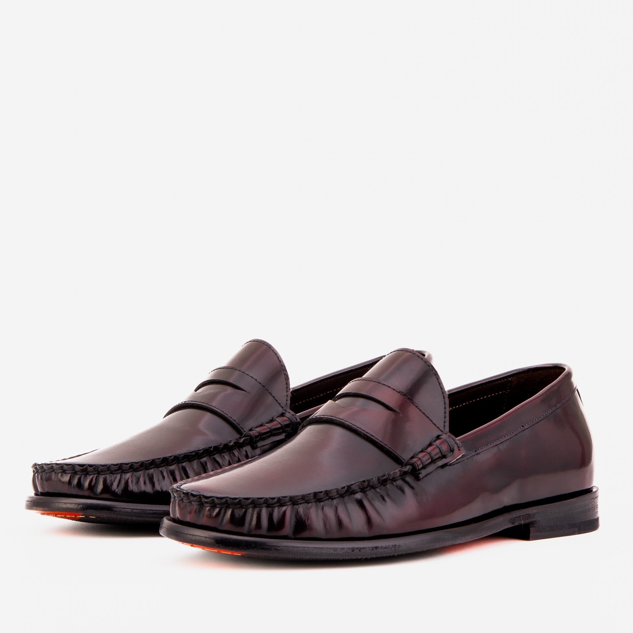 The Belmont Burgundy Polished Leather Men Loafer