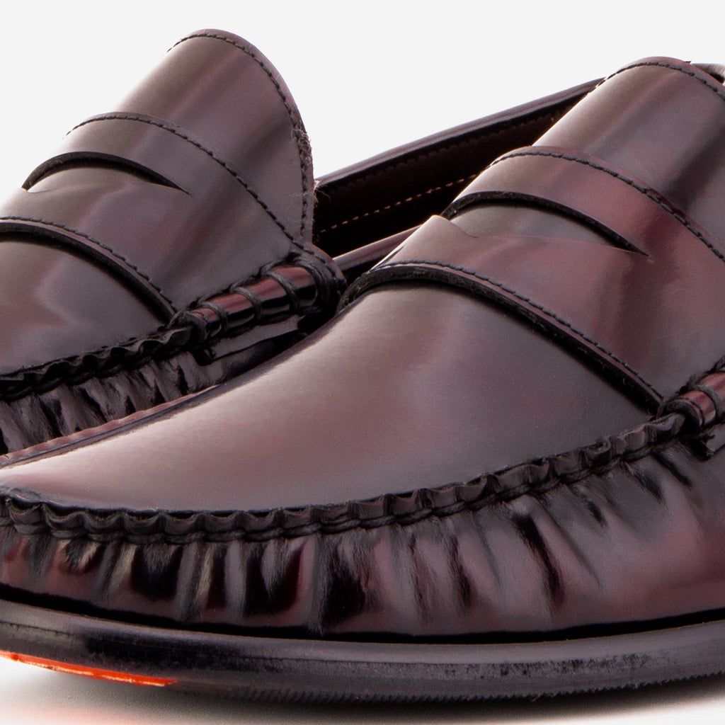 The Belmont Burgundy Polished Leather Men Loafer