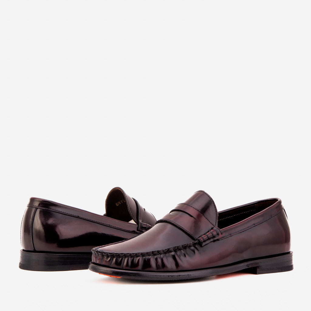 The Belmont Burgundy Polished Leather Men Loafer