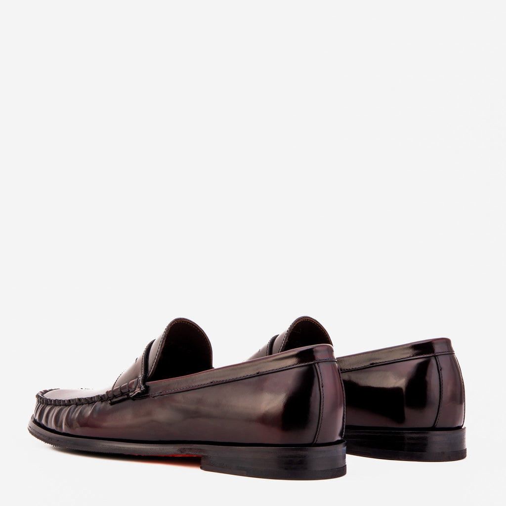 The Belmont Burgundy Polished Leather Men Loafer