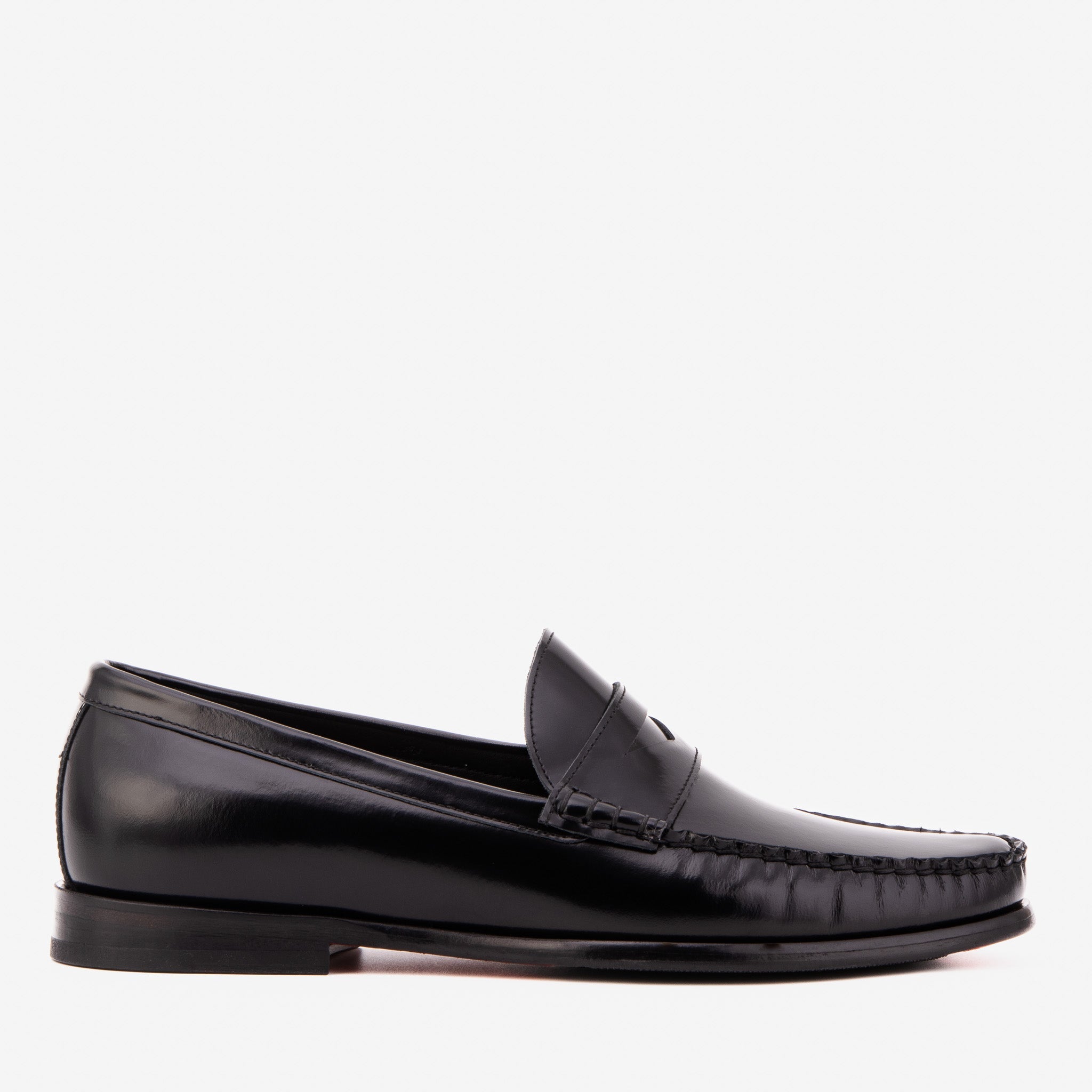 The Belmont Black Polished Leather Men Loafer