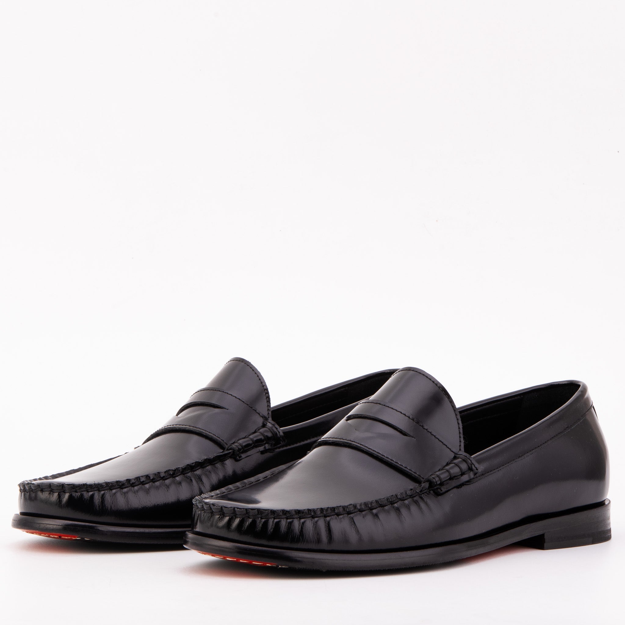 The Belmont Black Polished Leather Men Loafer