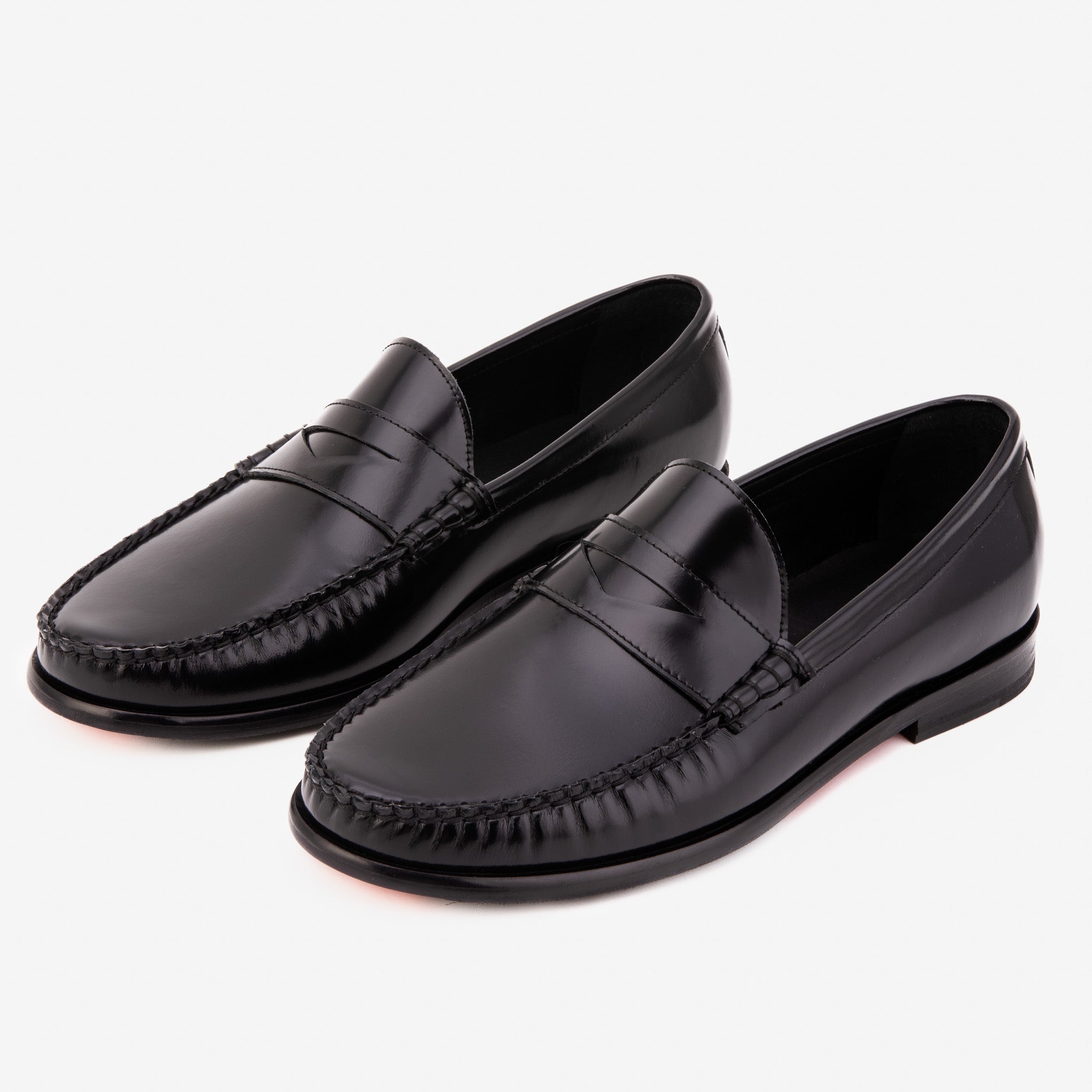 The Belmont Black Polished Leather Men Loafer