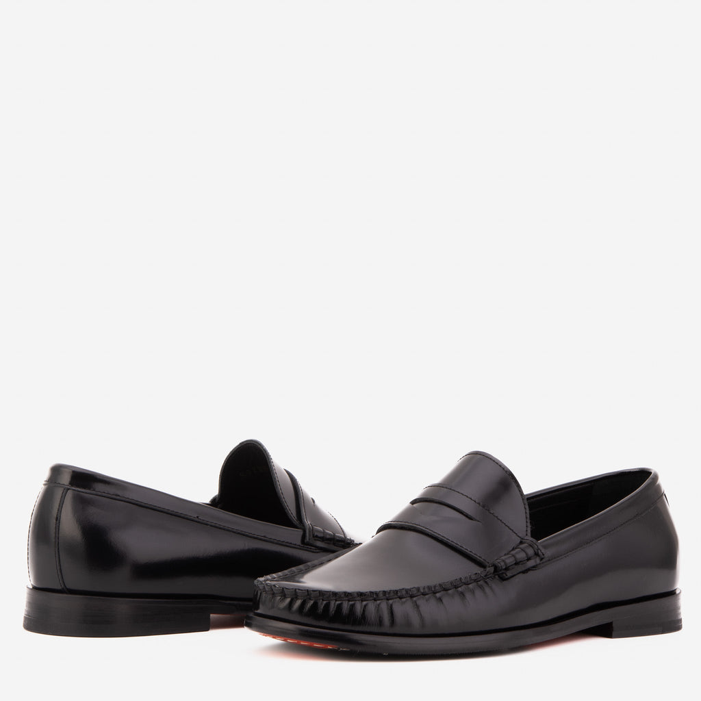 The Belmont Black Polished Leather Men Loafer