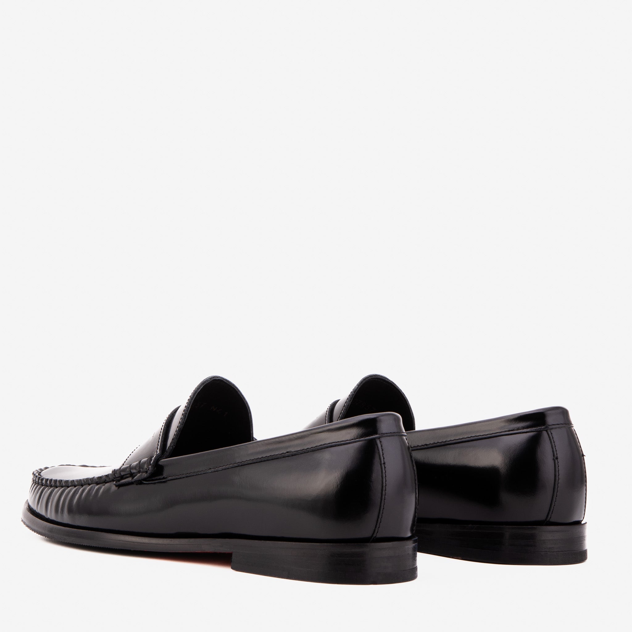 The Belmont Black Polished Leather Men Loafer