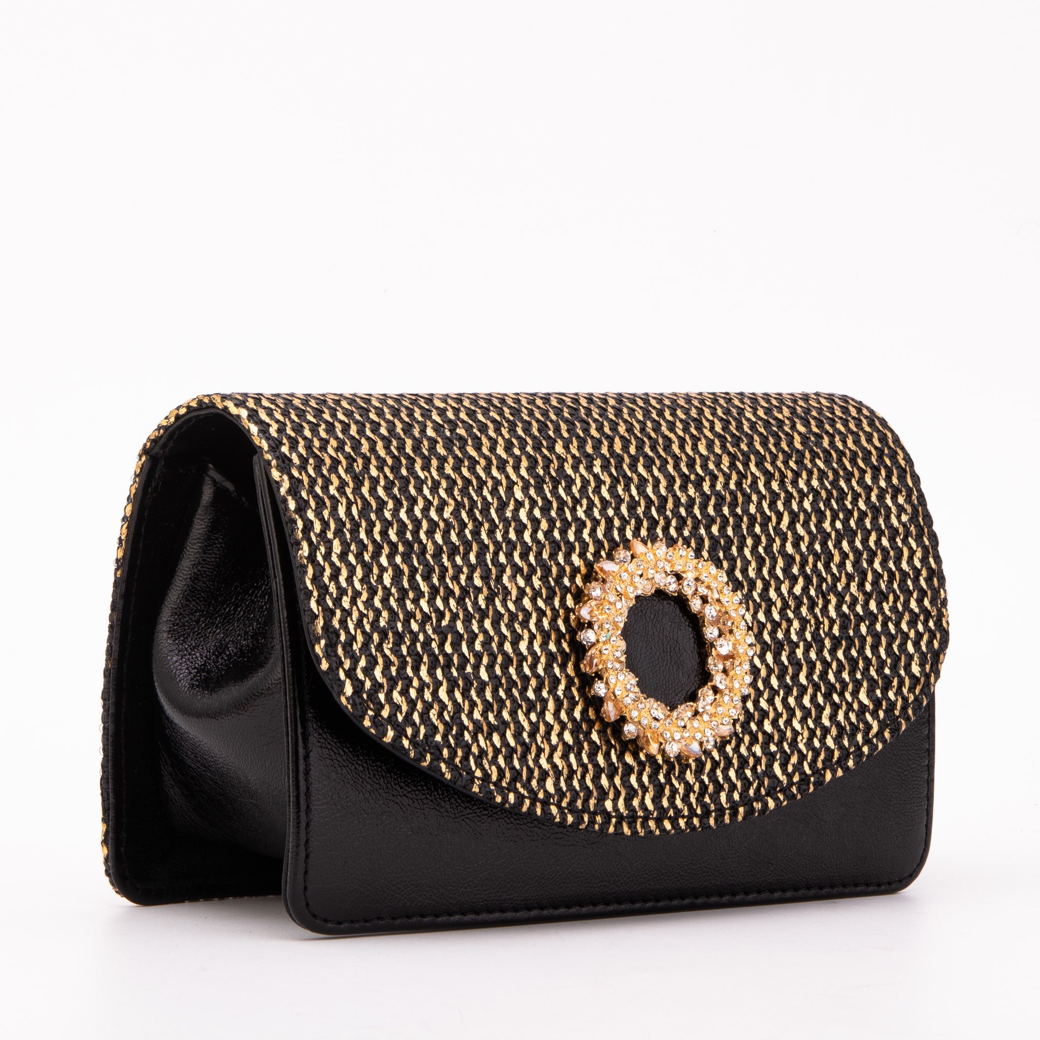 The Valencia Black & Gold Handbag