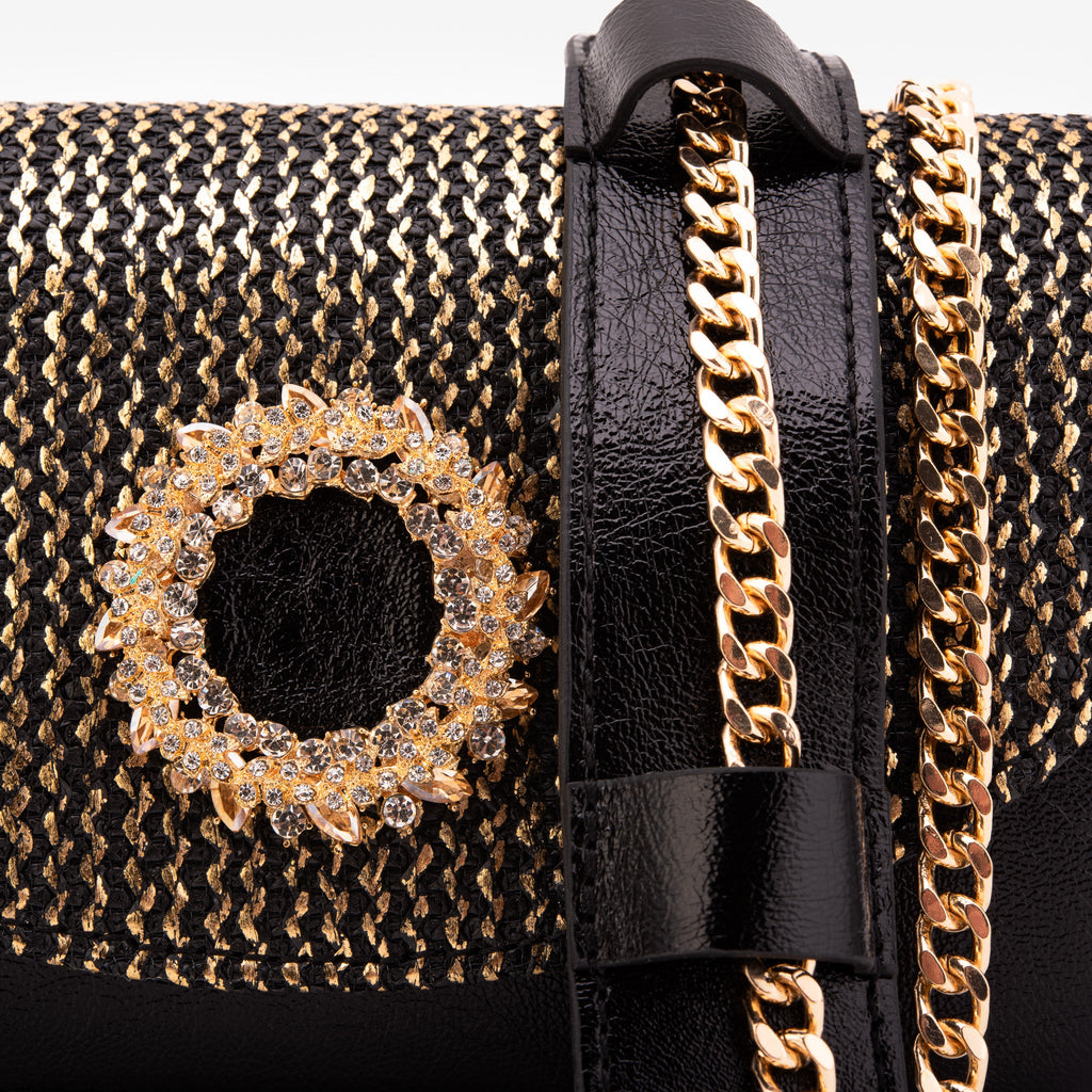 The Valencia Black & Gold Handbag