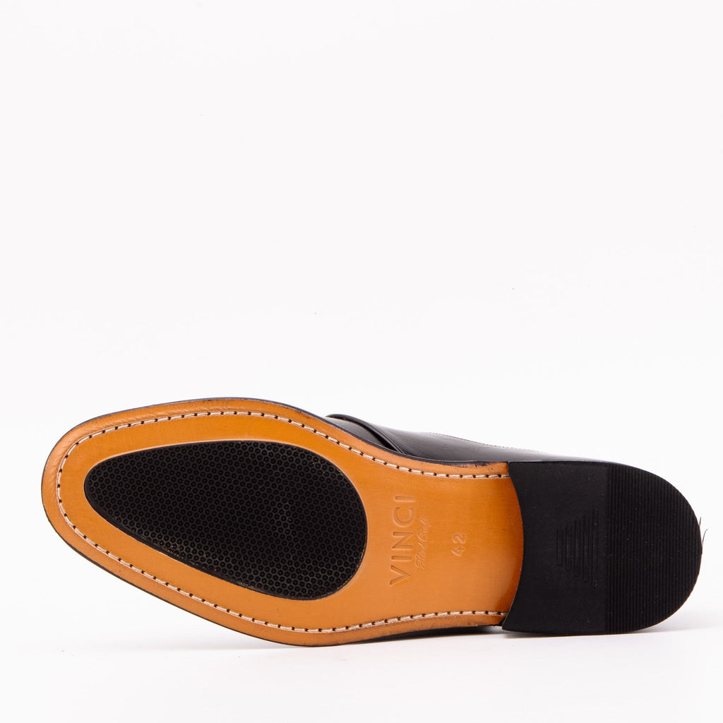 The Arven Black Python Leather Men Shoe