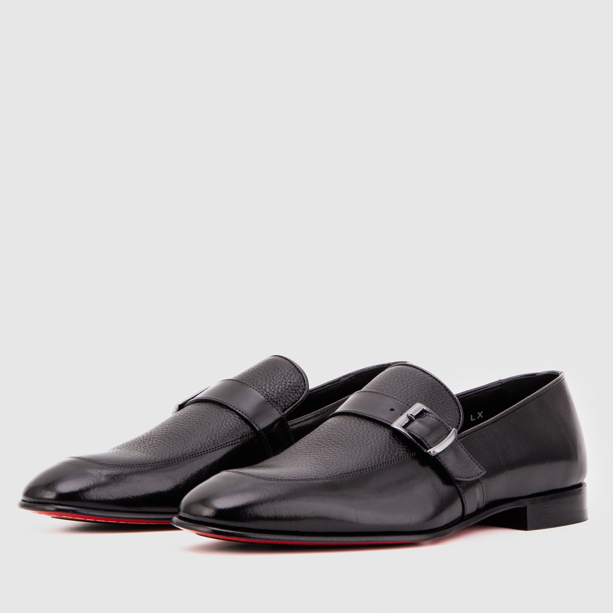 The Marquez Black Baby Buffalo & Deer Leather Loafer Men Shoe