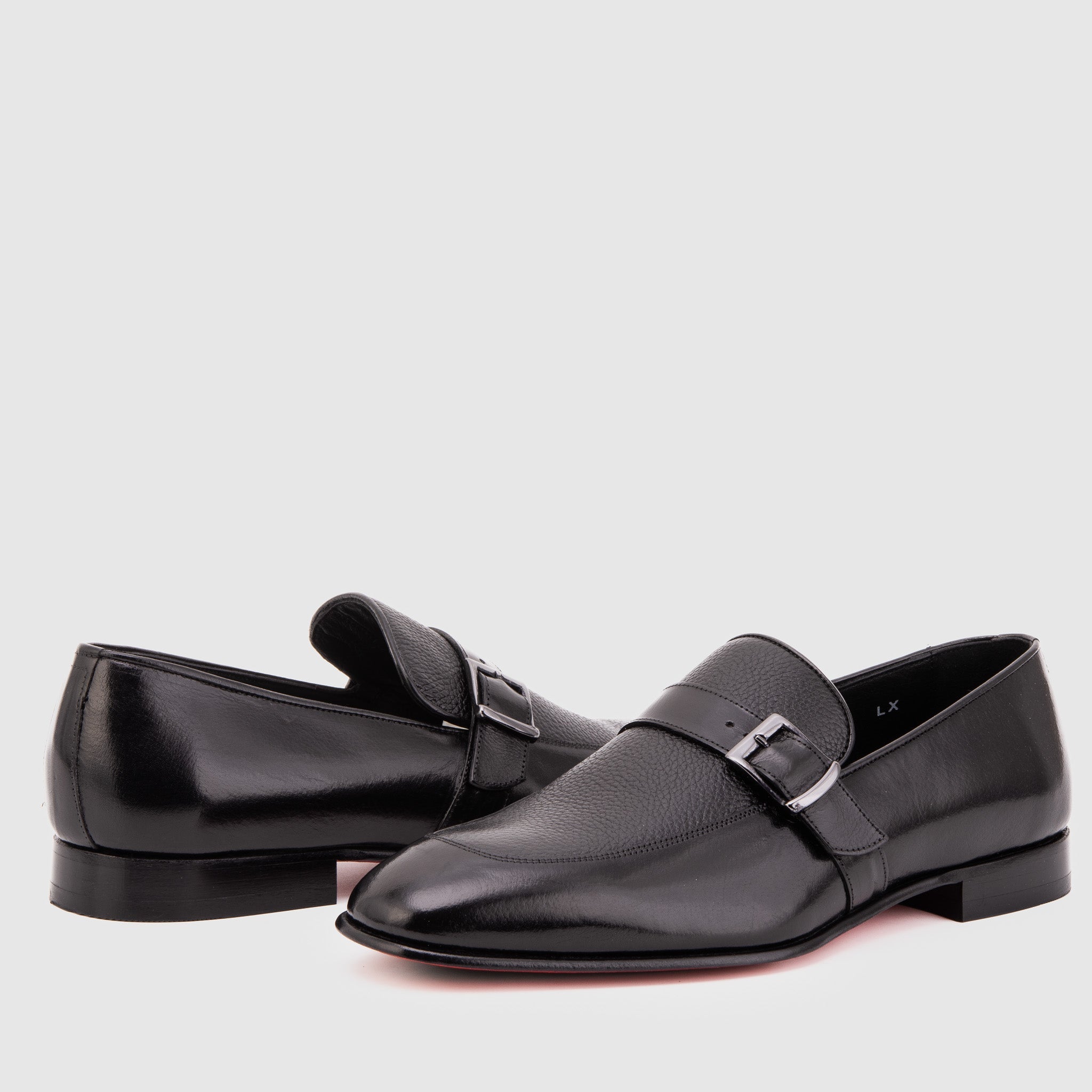 The Marquez Black Baby Buffalo & Deer Leather Loafer Men Shoe