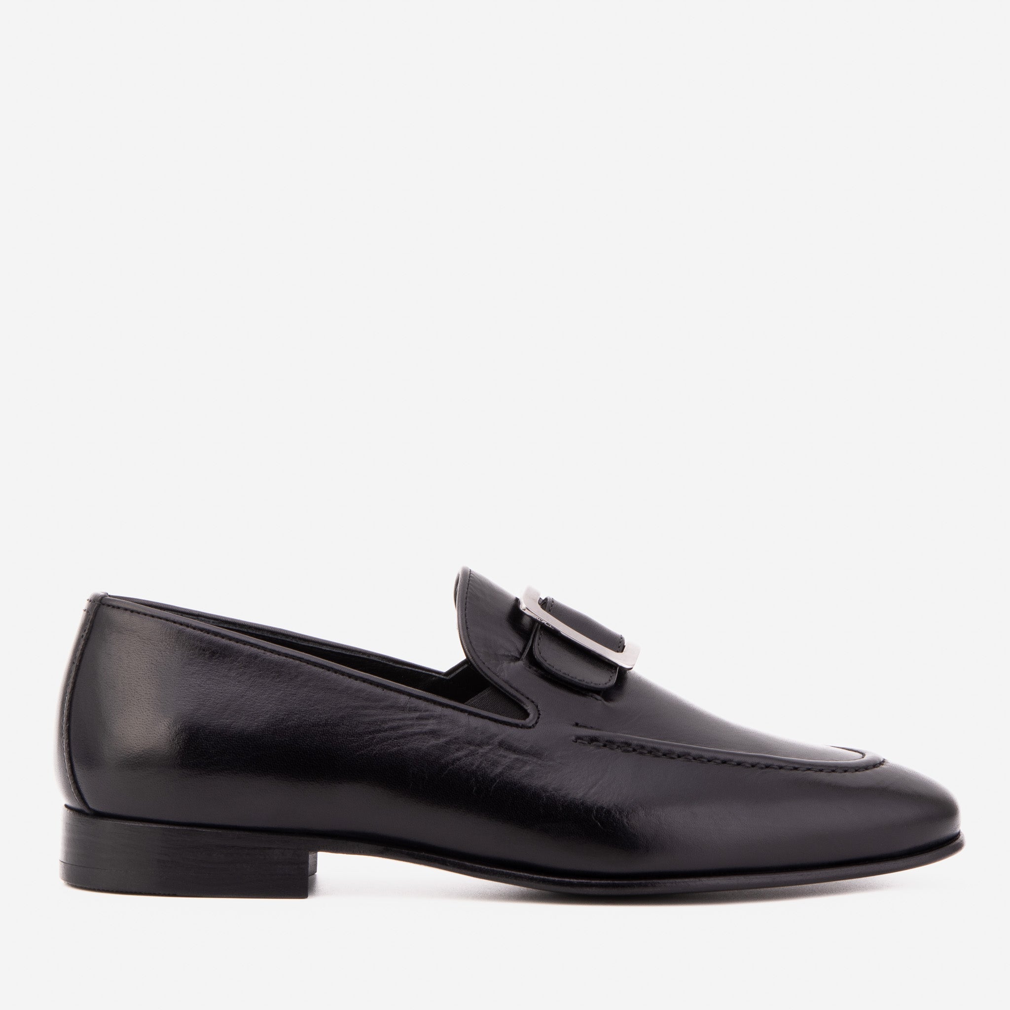 The Astoria Black Buffalo Leather Men’s Loafer