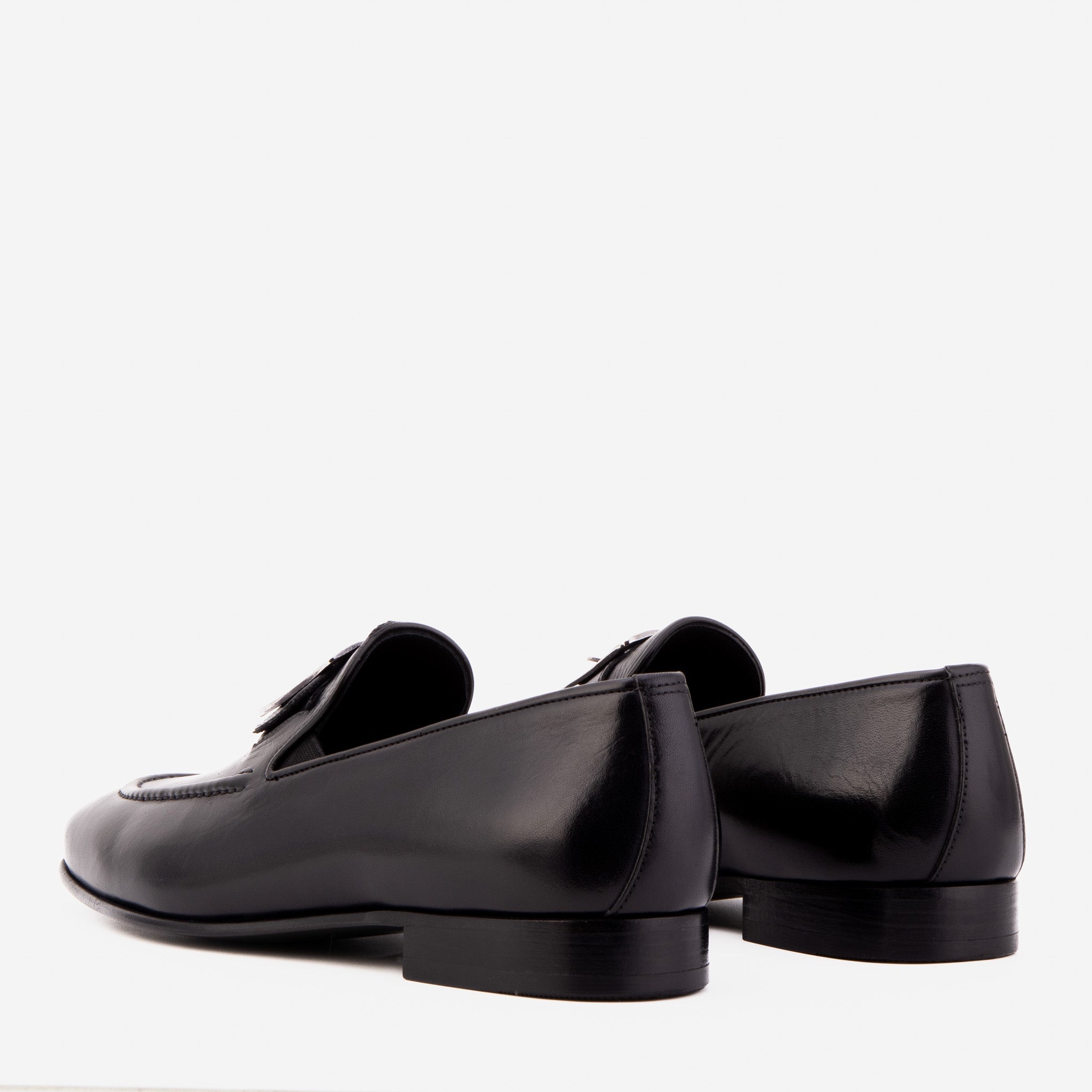 The Astoria Black Buffalo Leather Men’s Loafer
