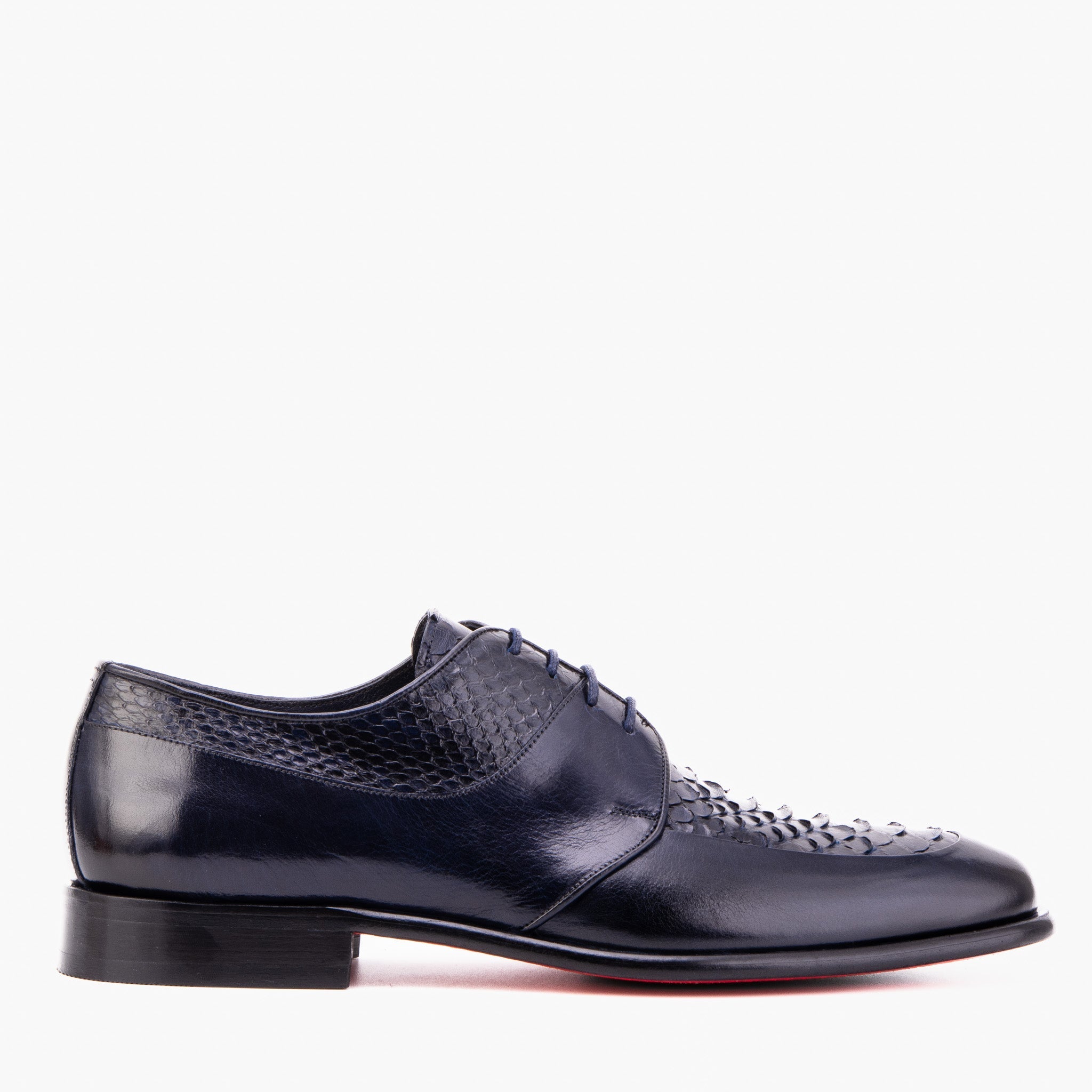 The Arven Navy Python Leather Men Shoe