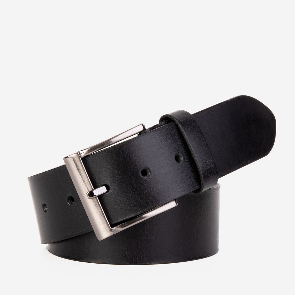 The Prime Black Leather Belt