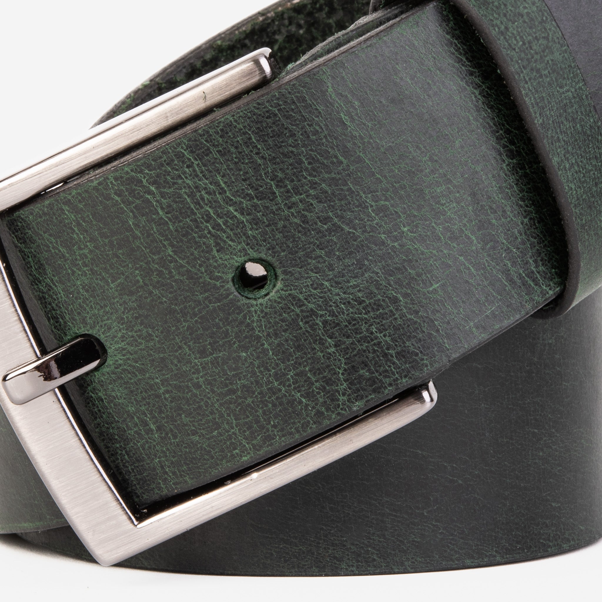 The Prime Forest Green Leather Belt